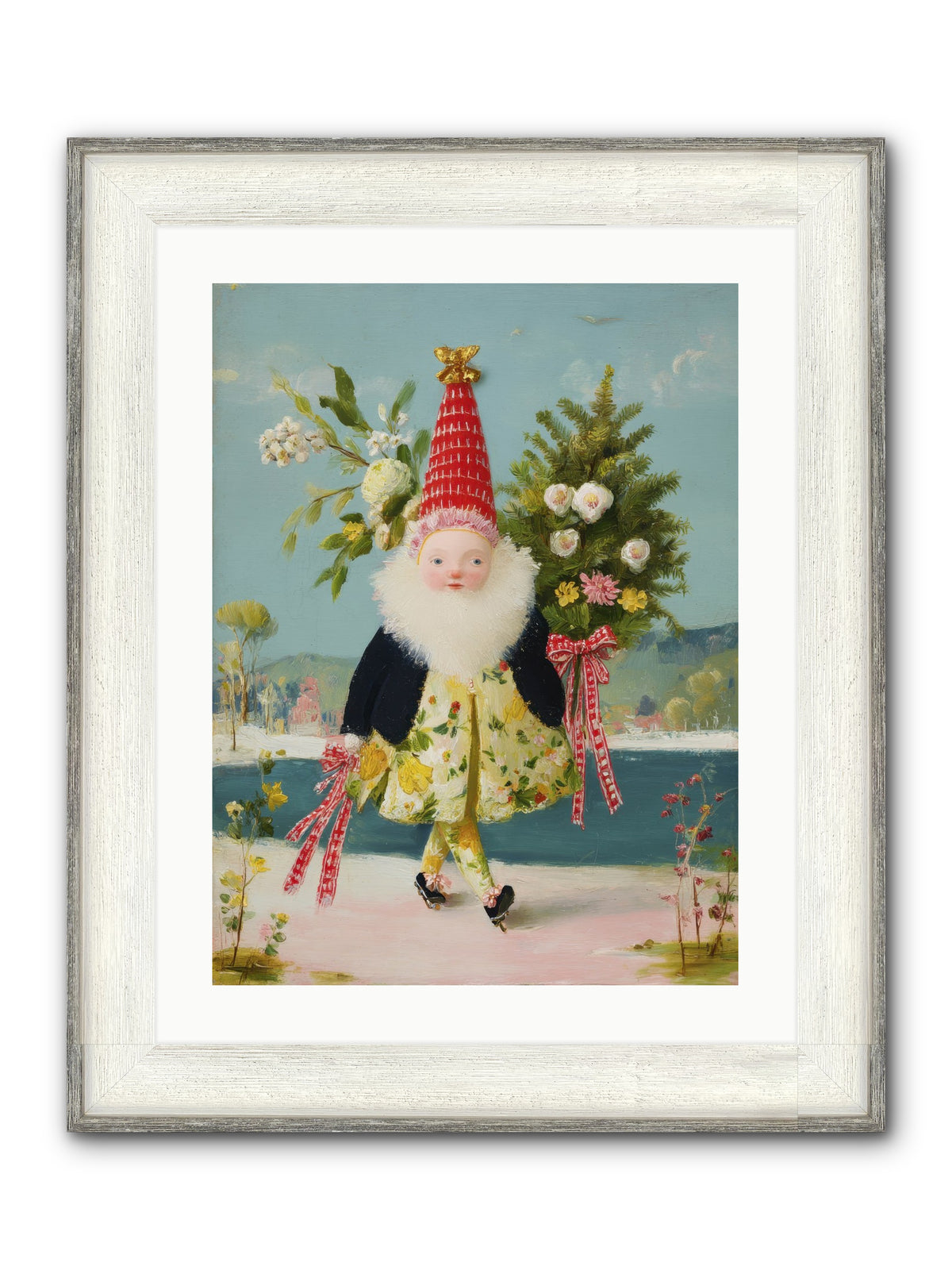 Small Wonder, Big Heart Framed Print - Driftwood White 18x24
