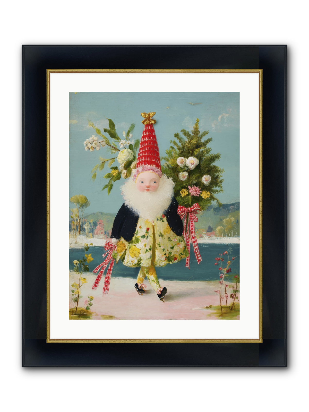 Small Wonder, Big Heart Framed Print - Wide Black w/Gold 18x24