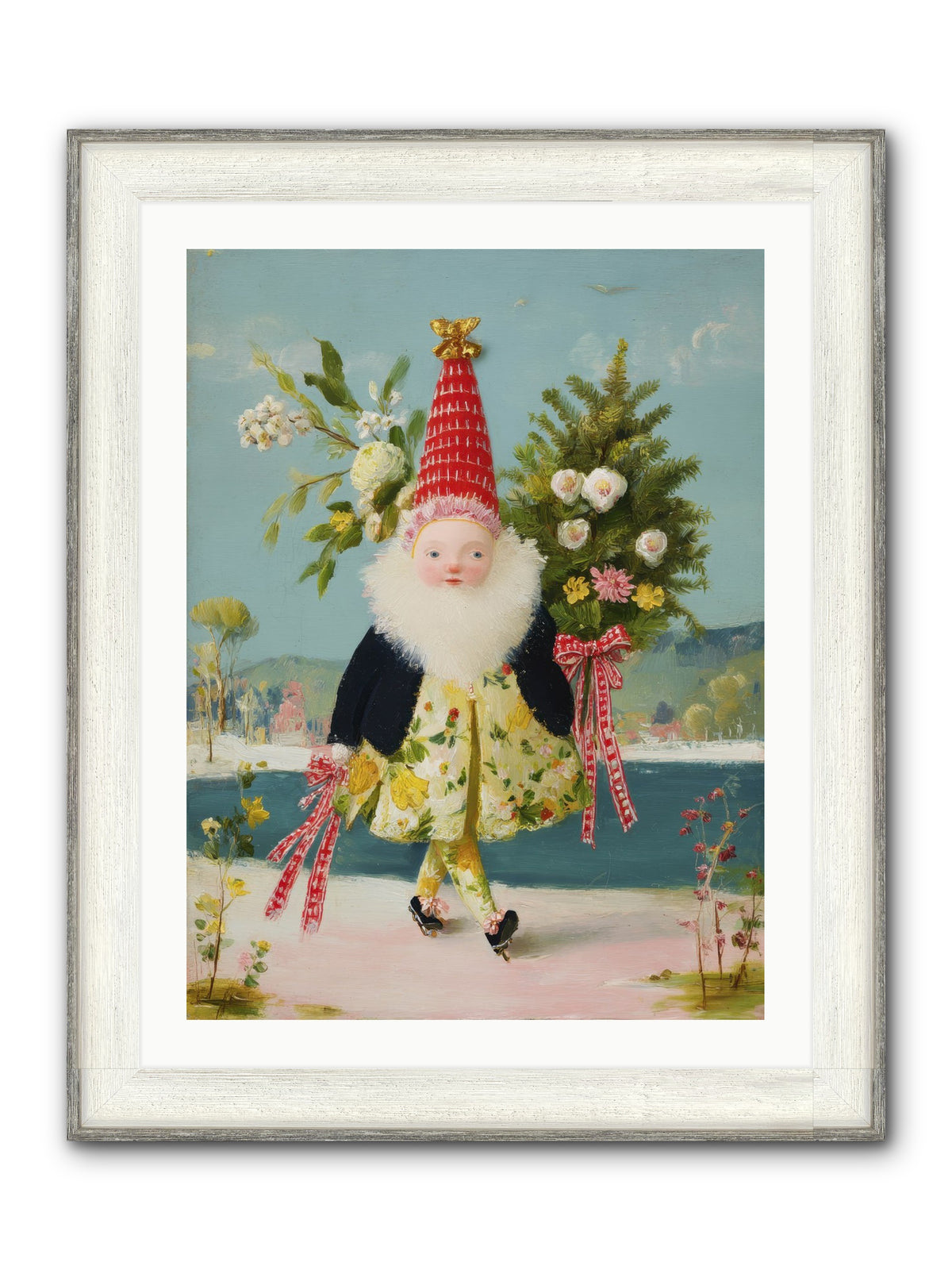 Small Wonder, Big Heart Framed Print - Driftwood White 24x32