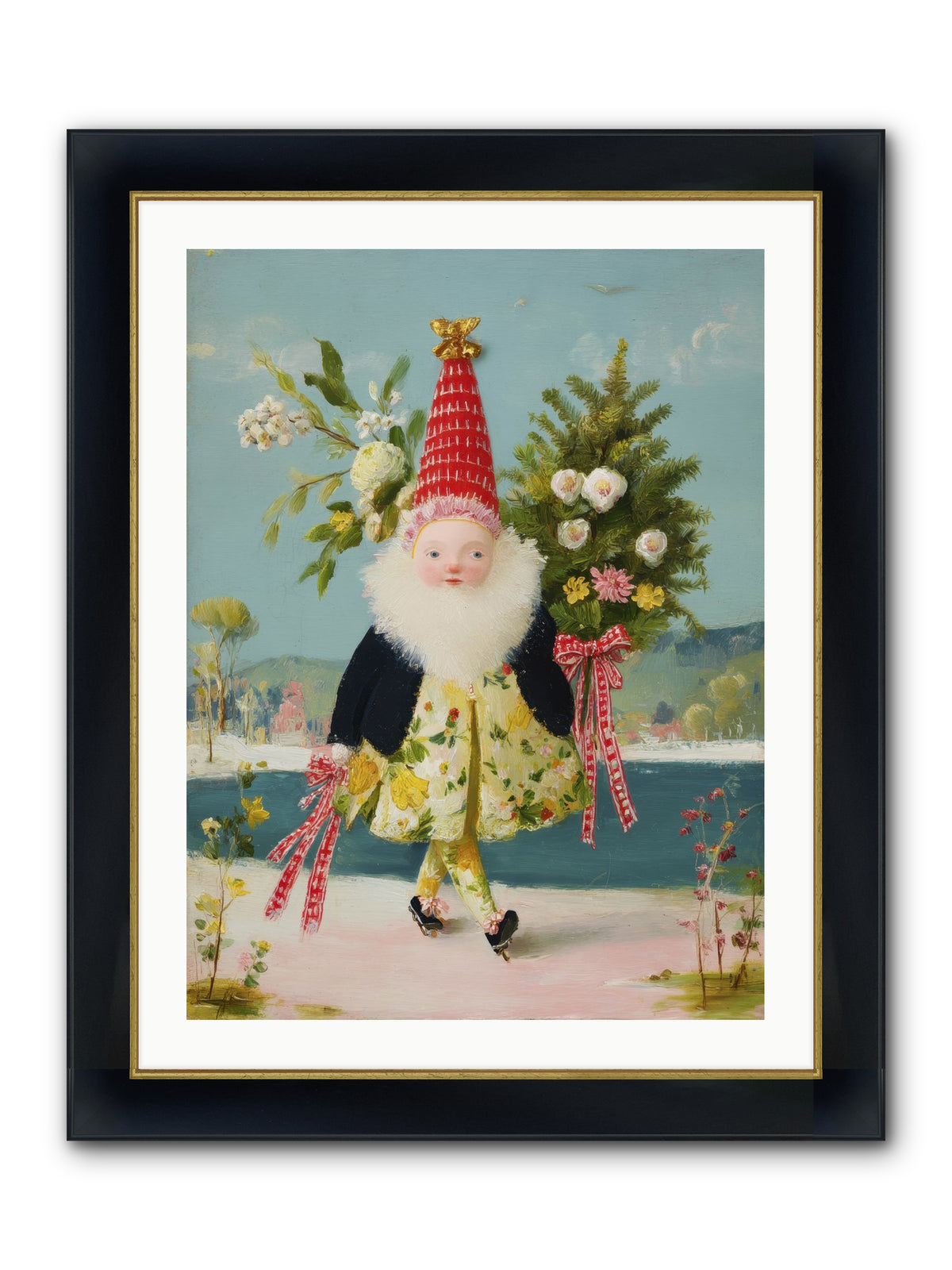 Small Wonder, Big Heart Framed Print - Wide Black w/Gold 24x32