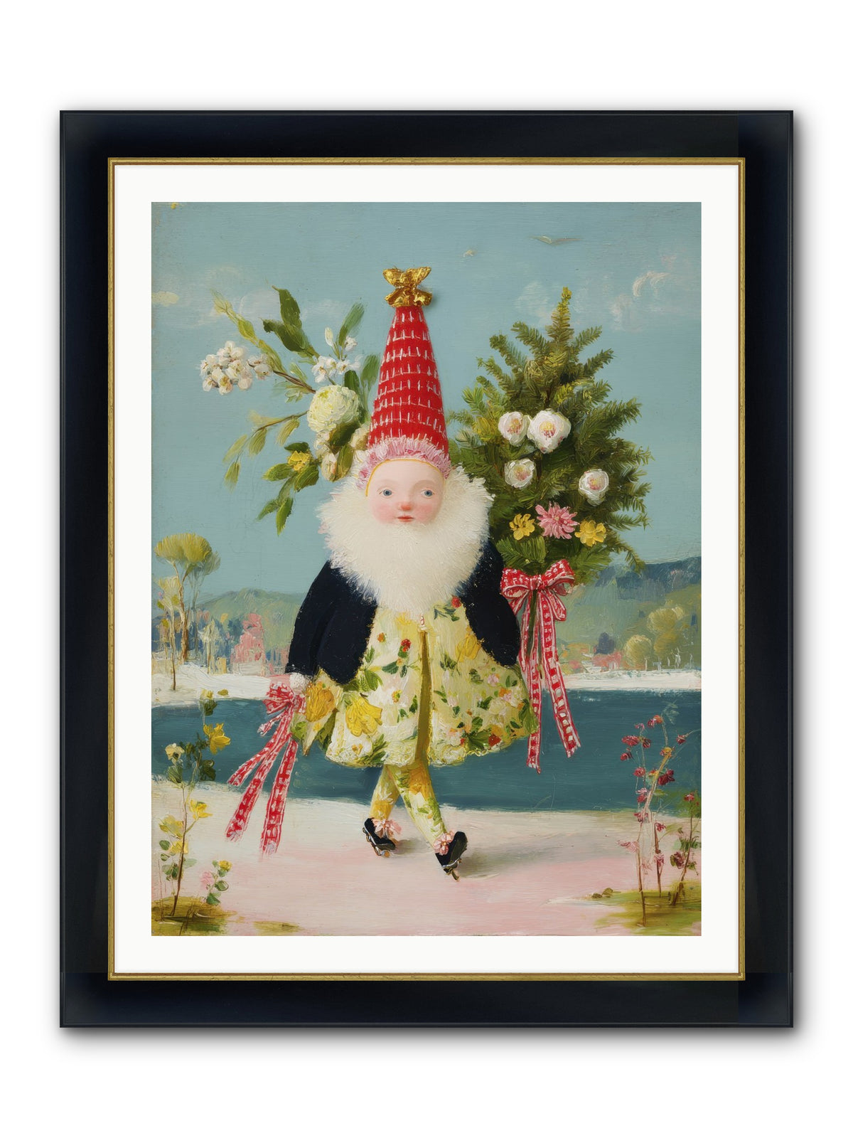 Small Wonder, Big Heart Framed Print - Wide Black w/Gold 30x40