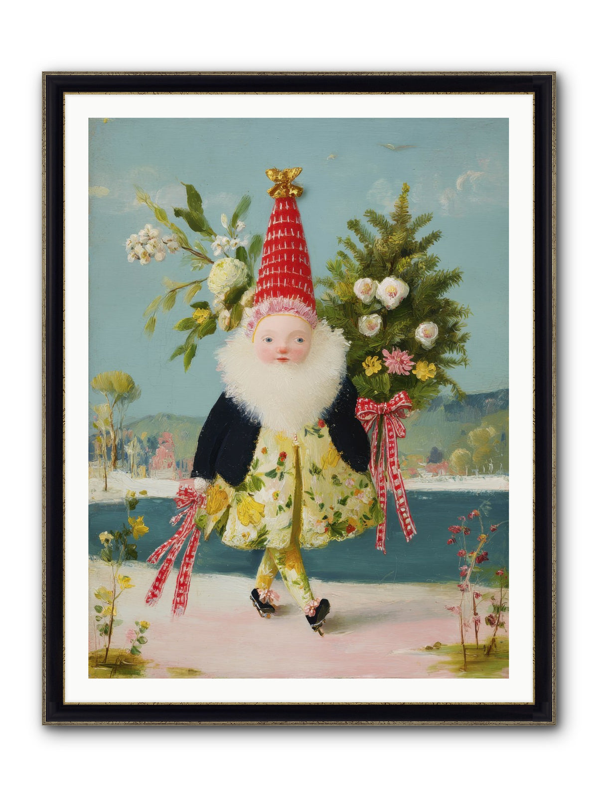 Small Wonder, Big Heart Framed Print - Black & Gold 36x48