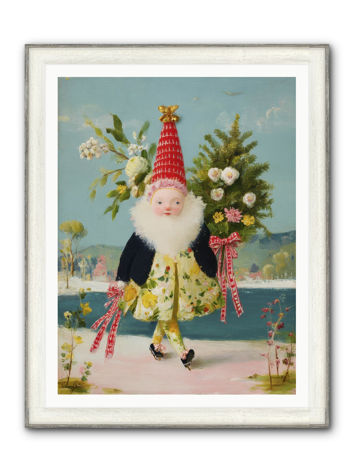 Small Wonder, Big Heart Framed Print - Driftwood White 36x48