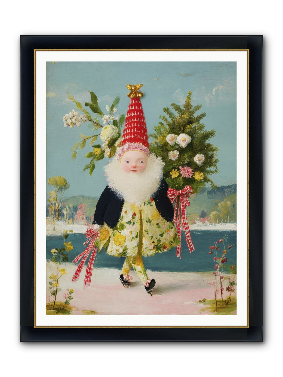 Small Wonder, Big Heart Framed Print - Wide Black w/Gold 36x48