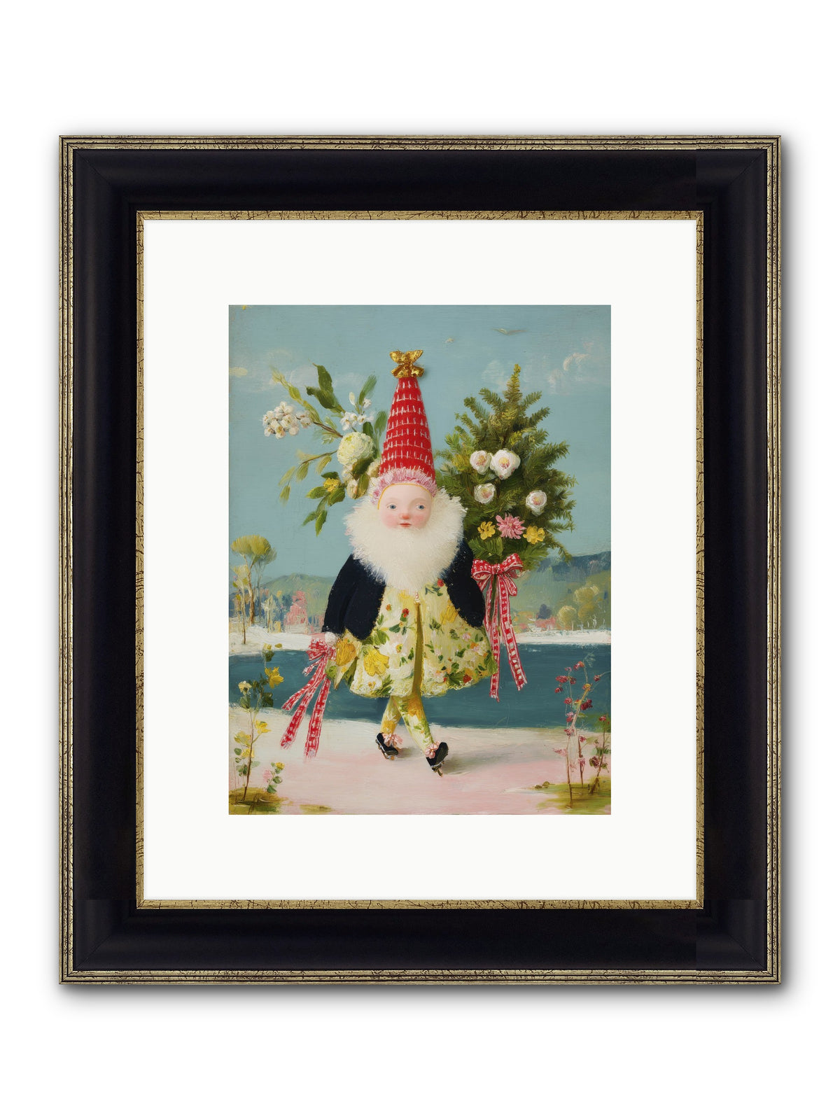 Small Wonder, Big Heart Framed Print - Black & Gold 9x12