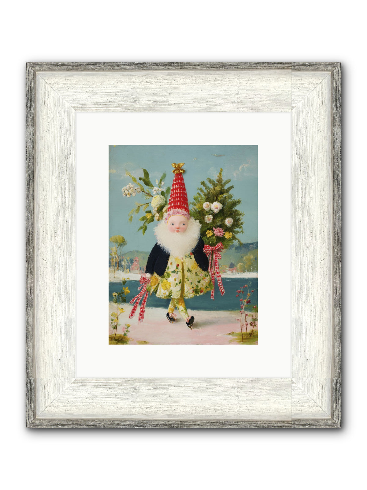 Small Wonder, Big Heart Framed Print - Driftwood White 9x12
