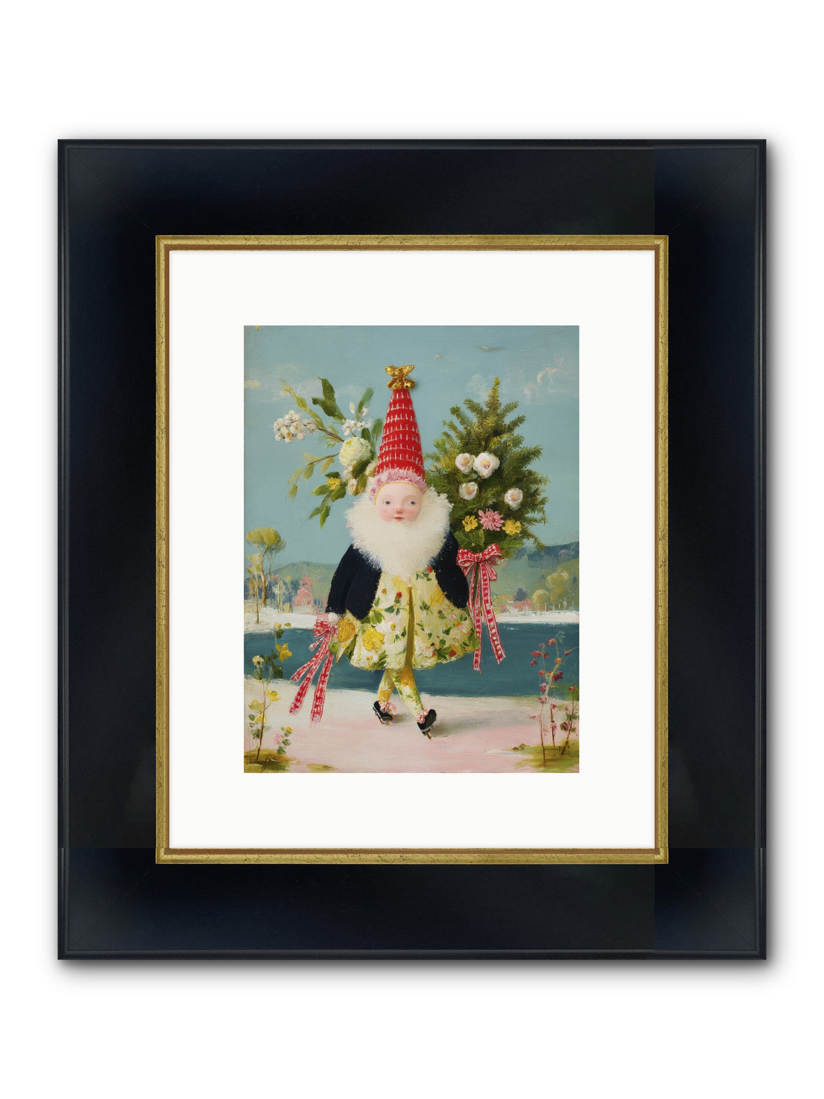 Small Wonder, Big Heart Framed Print - Wide Black w/Gold 9x12