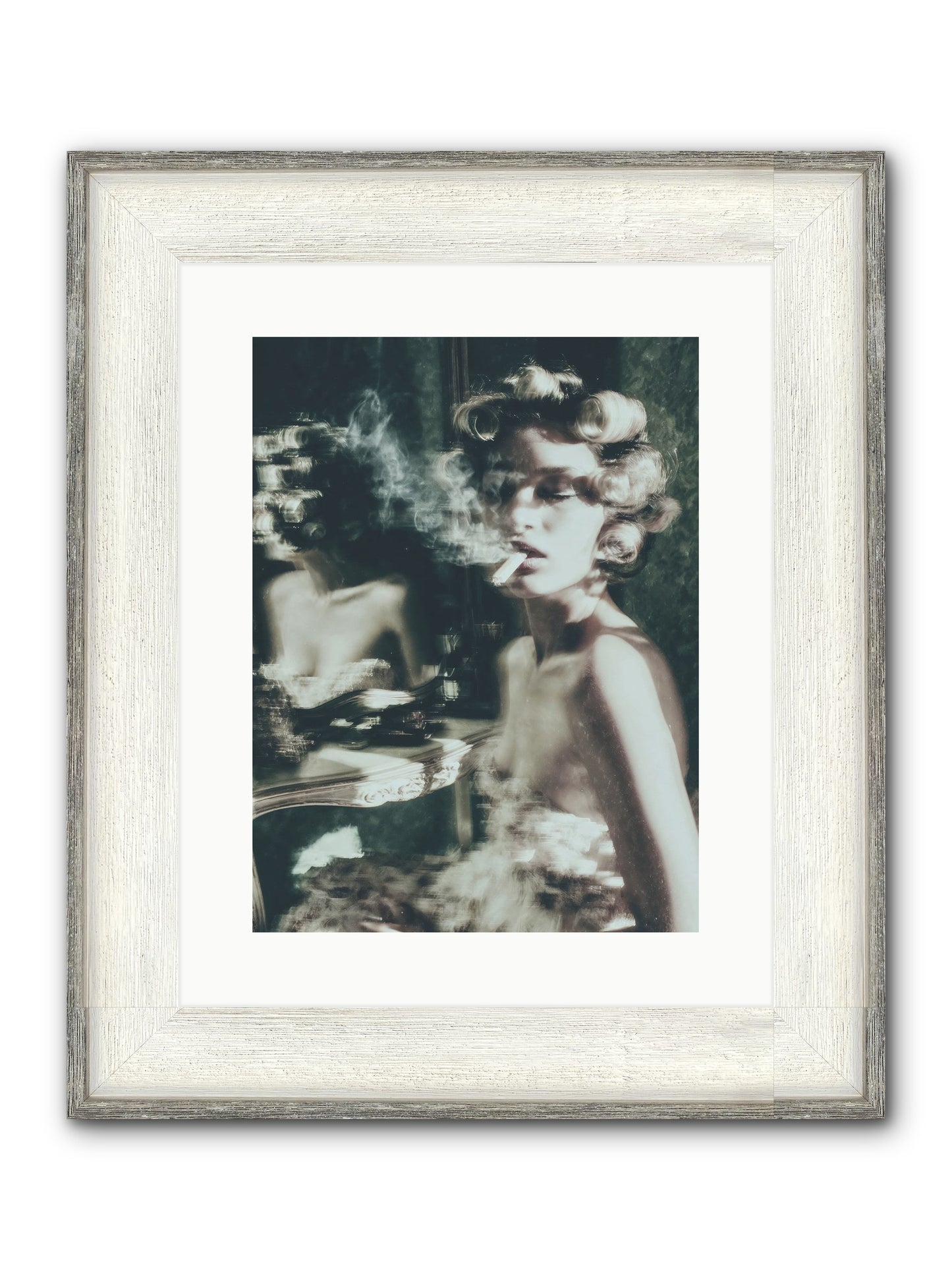 Smoke Rings and Patience Framed Print - Driftwood White 12x16