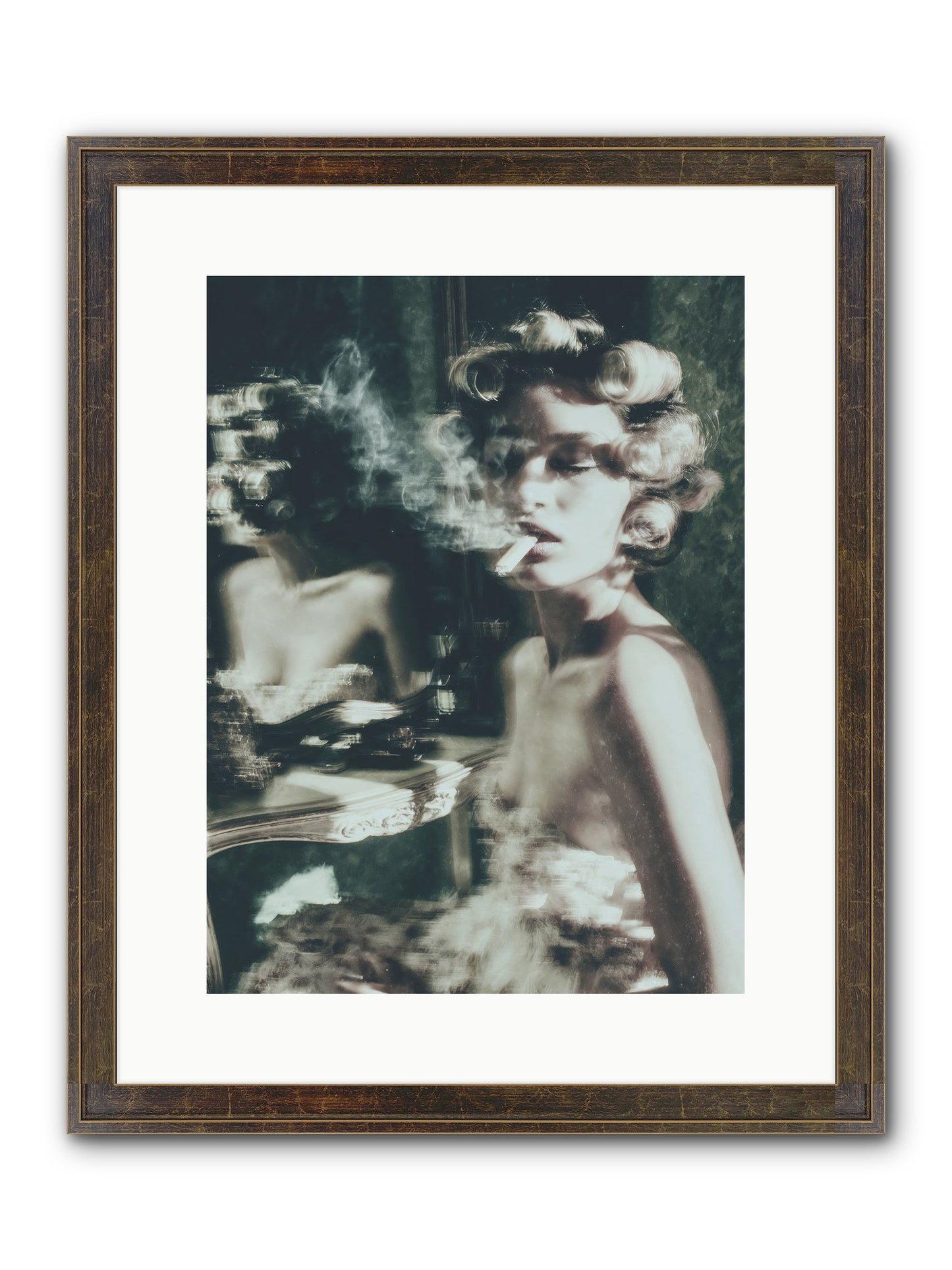 Smoke Rings and Patience Framed Print - Slimwoods Black/Gold 12x16