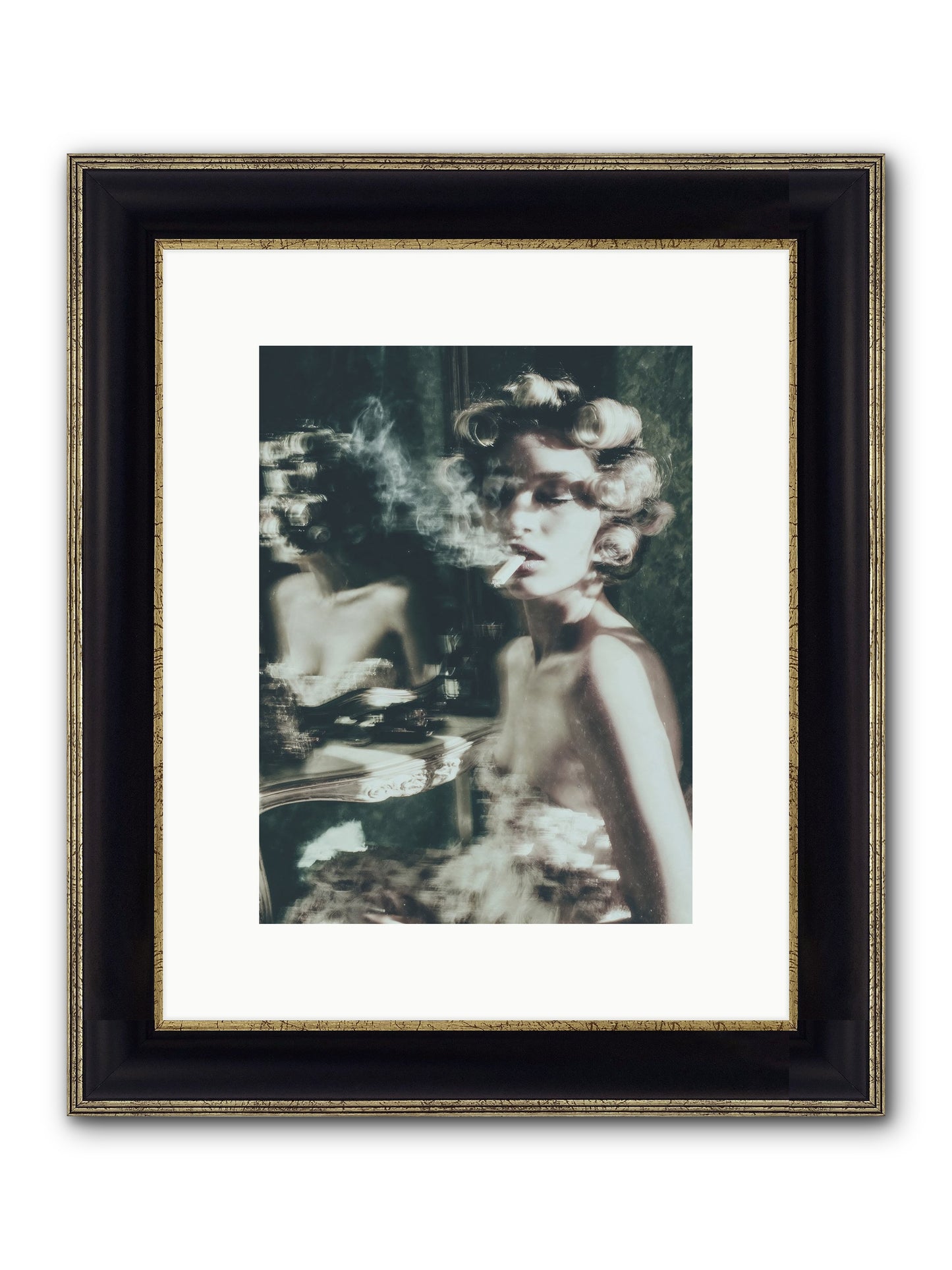 Smoke Rings and Patience Framed Print - Black & Gold 9x12