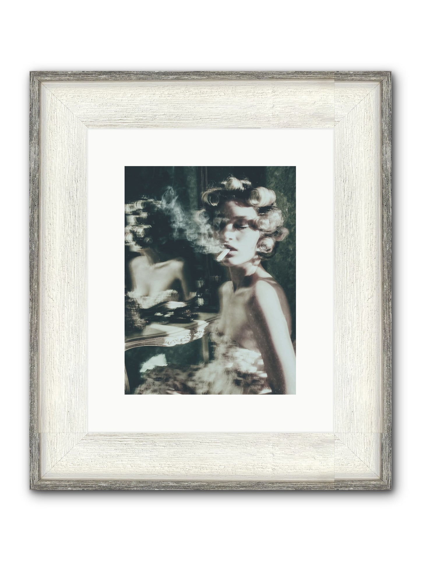 Smoke Rings and Patience Framed Print - Driftwood White 9x12