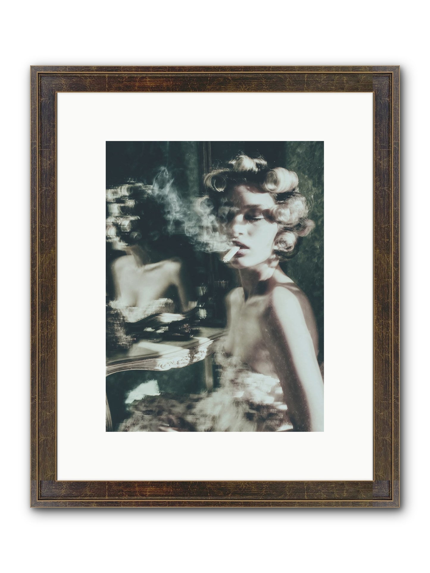 Smoke Rings and Patience Framed Print - Slimwoods Black/Gold 9x12