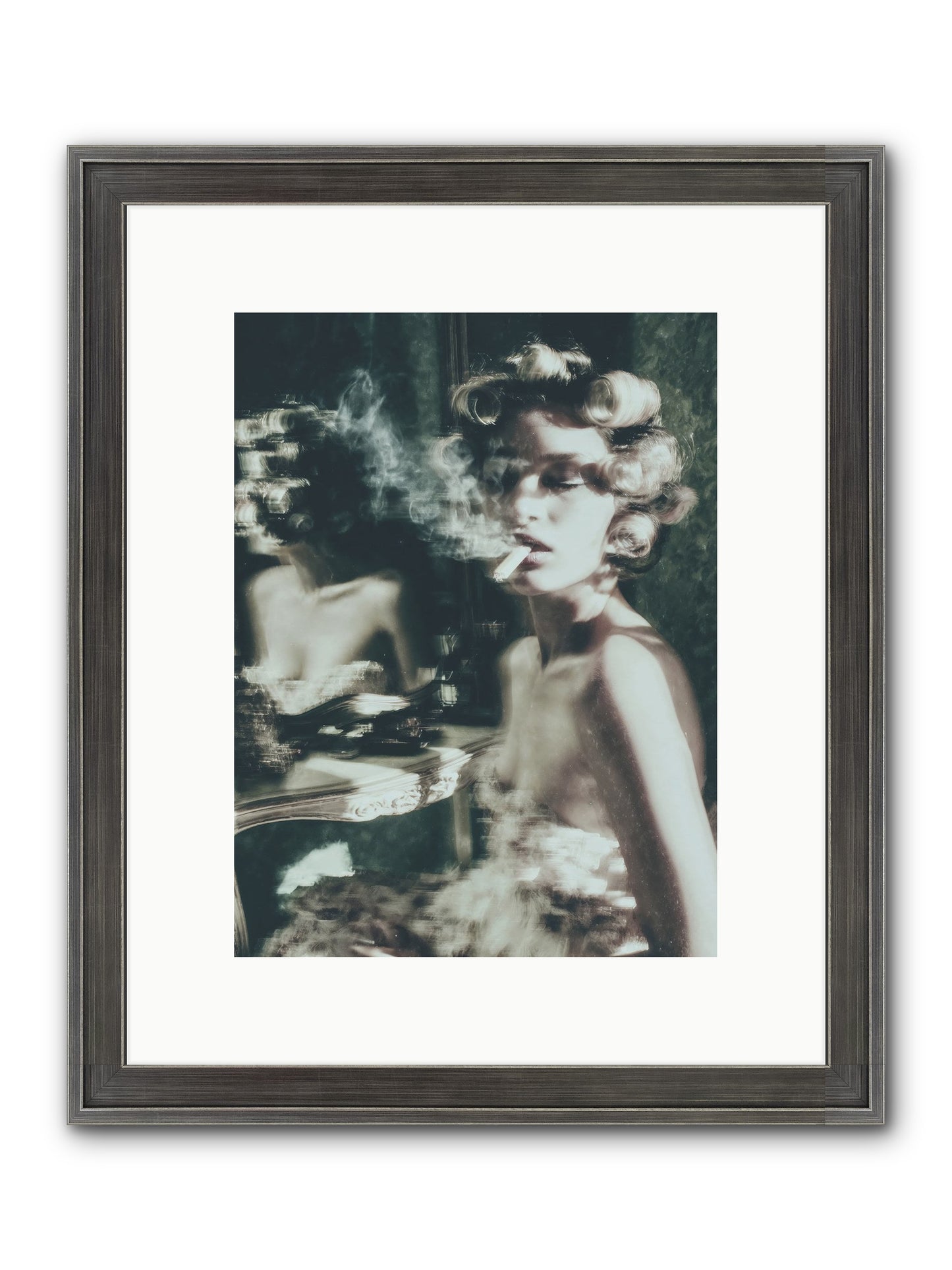 Smoke Rings and Patience Framed Print - Slimwoods Black/Silver 9x12