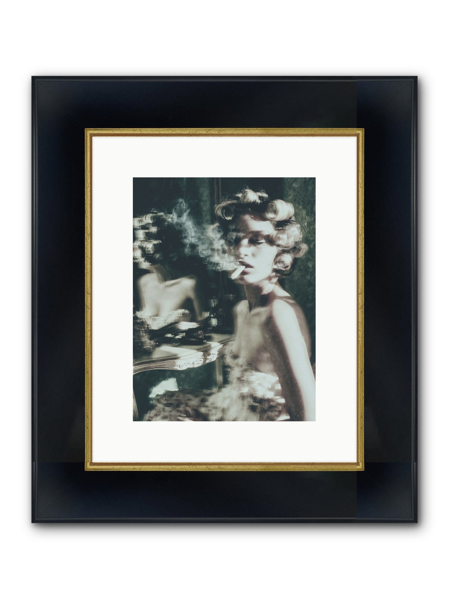 Smoke Rings and Patience Framed Print - Wide Black w/Gold 9x12