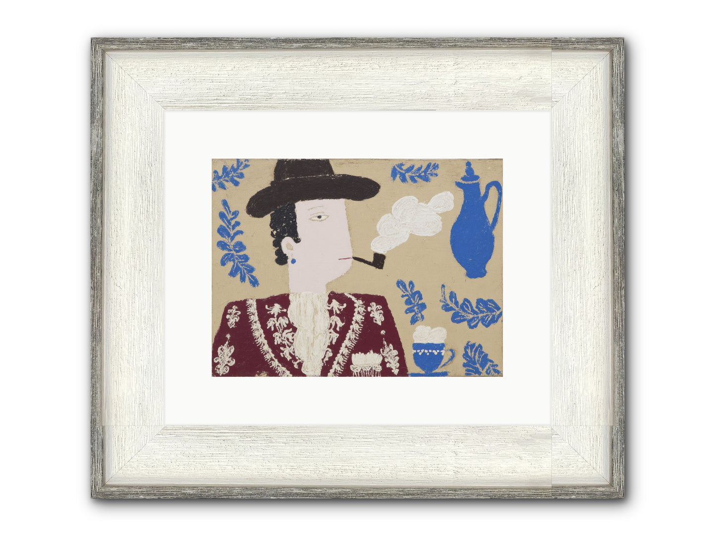 Smoking Jacket, No Cigarettes Framed Print - Driftwood White 12x9