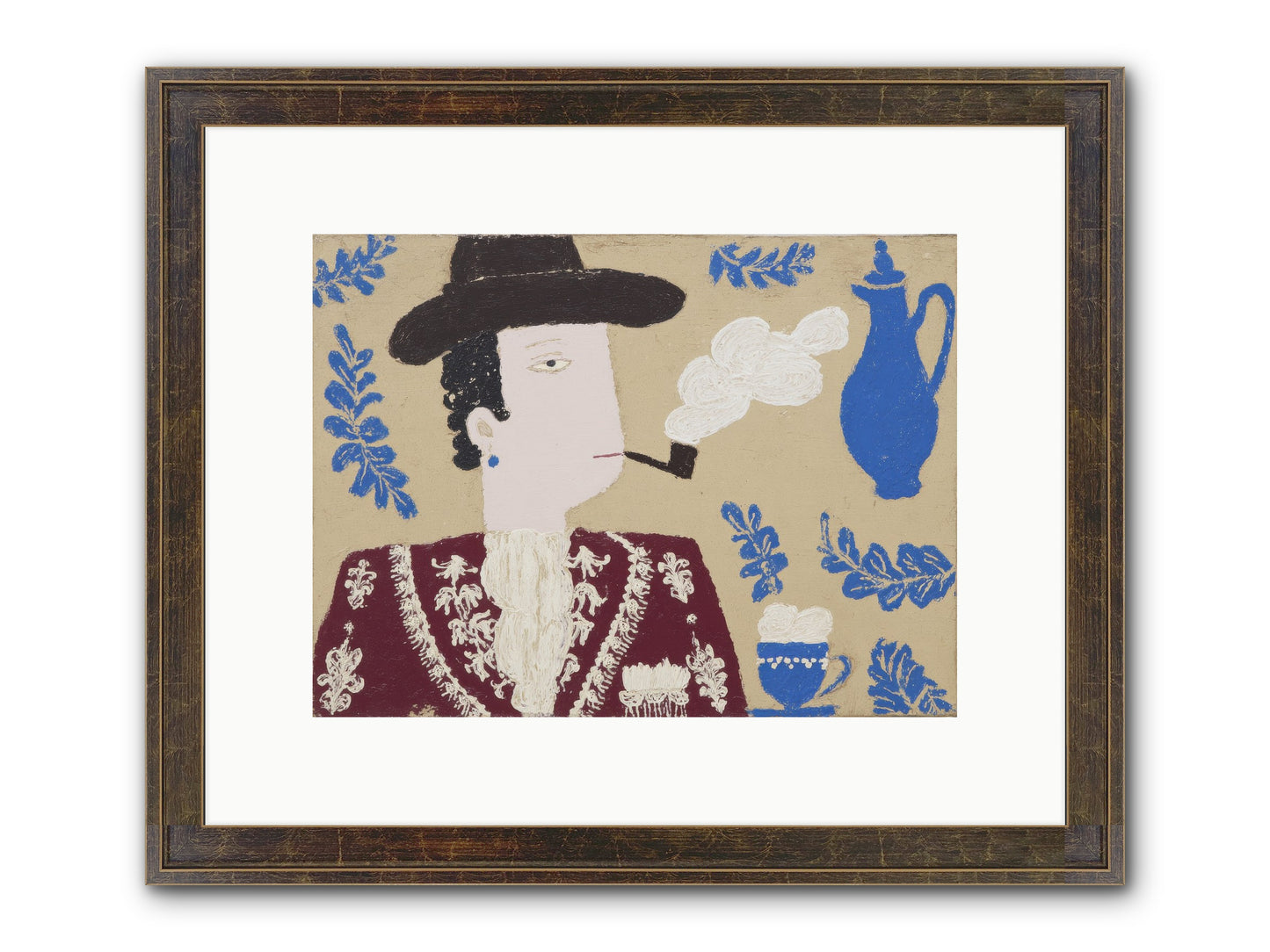 Smoking Jacket, No Cigarettes Framed Print - Slimwoods Black/Gold 12x9