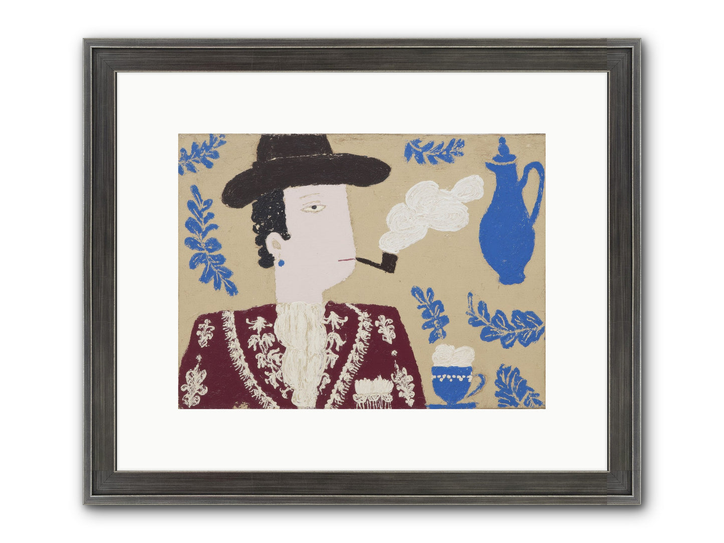 Smoking Jacket, No Cigarettes Framed Print - Slimwoods Black/Silver 12x9