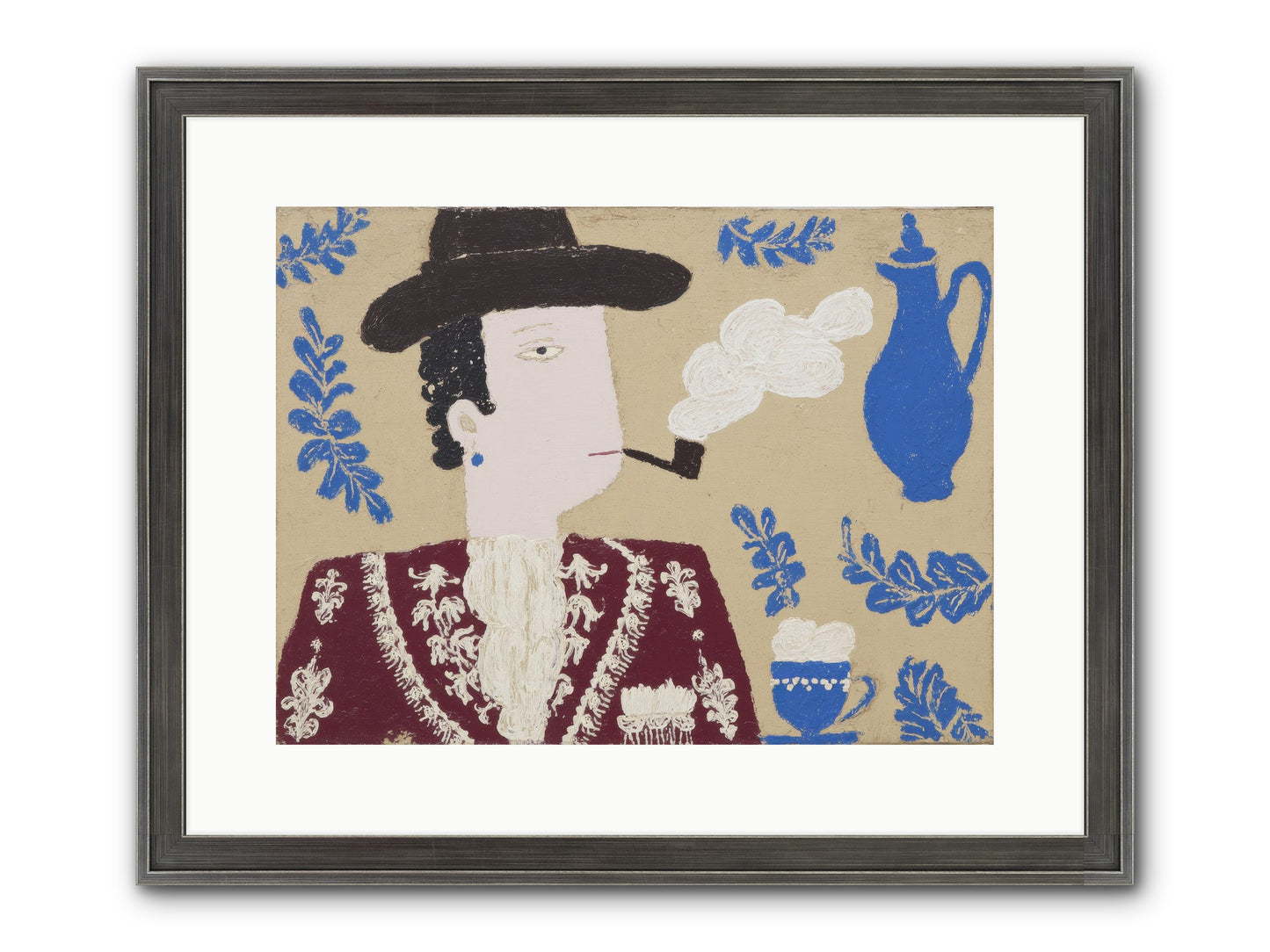 Smoking Jacket, No Cigarettes Framed Print - Slimwoods Black/Silver 16x12