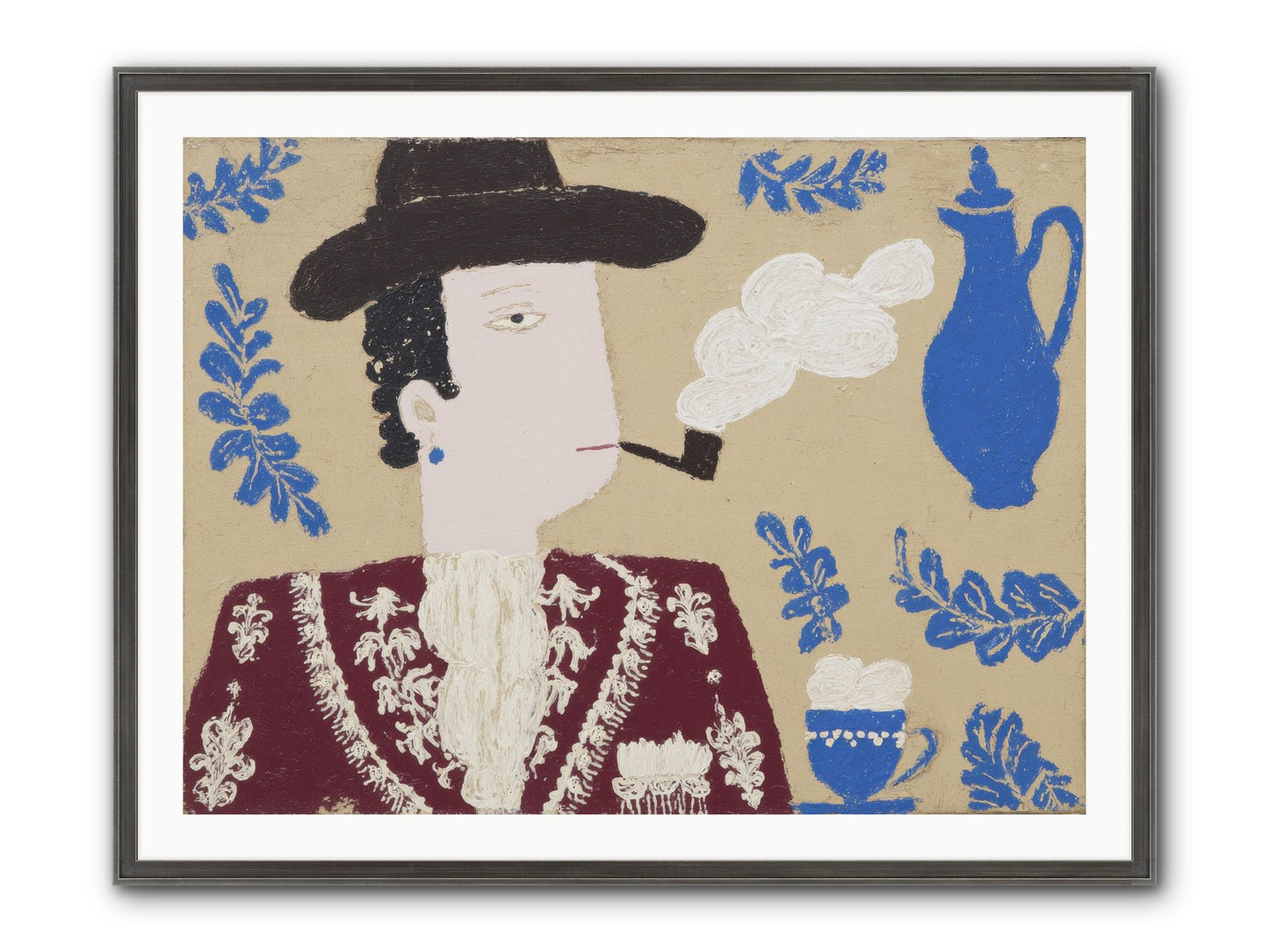 Smoking Jacket, No Cigarettes Framed Print - Slimwoods Black/Silver 40x30
