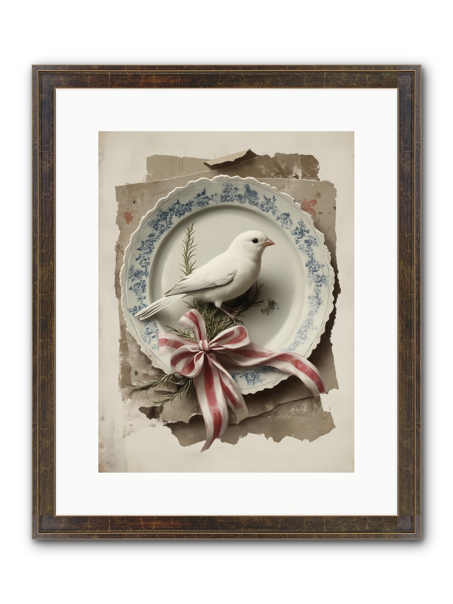 Snowy Sonnet Framed Print - Slimwoods Black/Gold 12x16