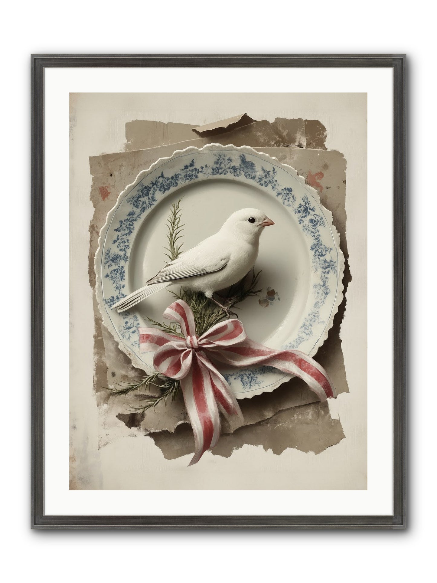 Snowy Sonnet Framed Print - Slimwoods Black/Silver 24x32