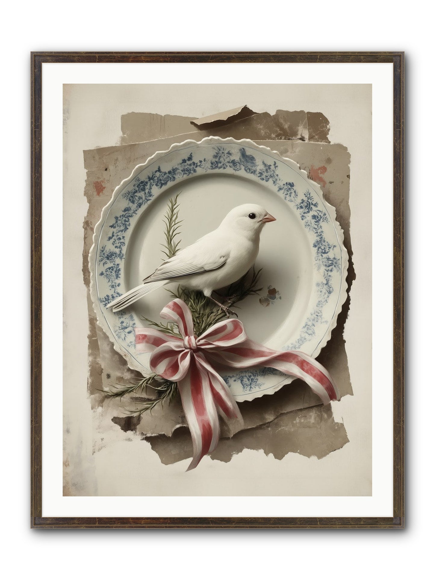 Snowy Sonnet Framed Print - Slimwoods Black/Gold 30x40