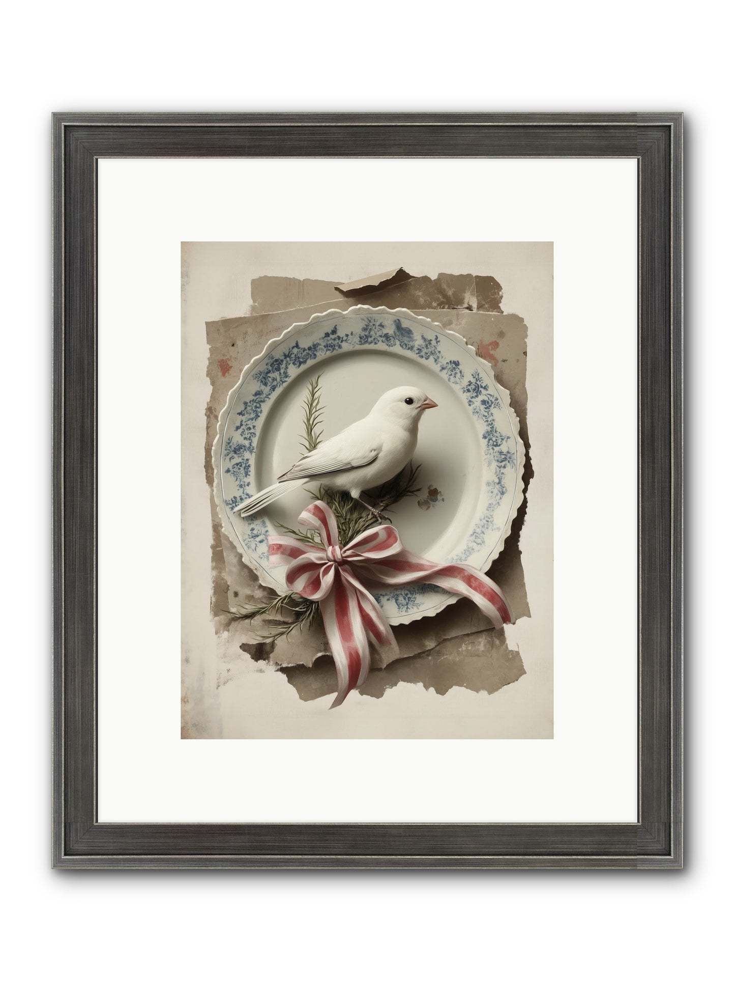 Snowy Sonnet Framed Print - Slimwoods Black/Silver 9x12