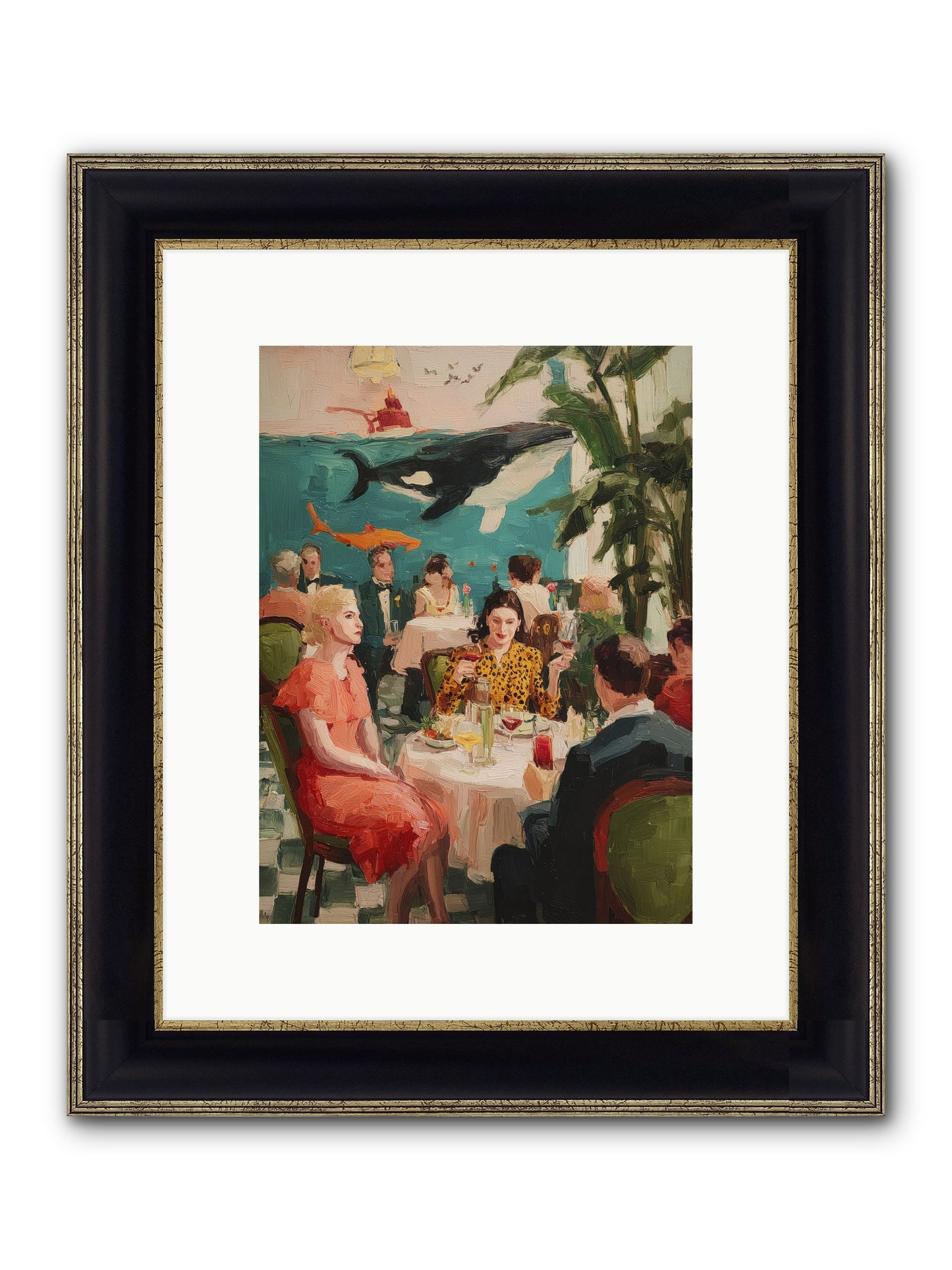 Social Alchemy Framed Print - Black & Gold 9x12