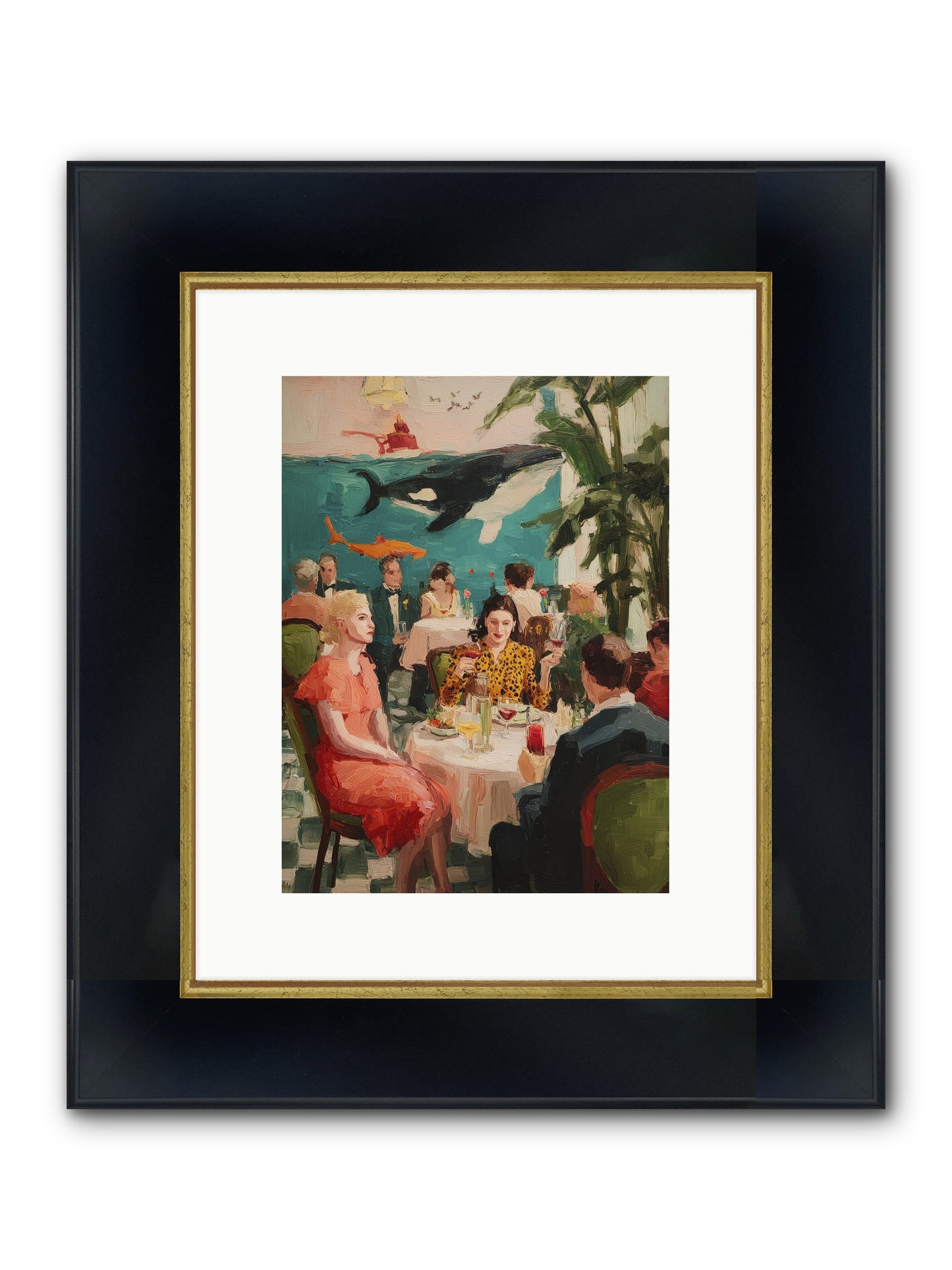 Social Alchemy Framed Print - Wide Black w/Gold 9x12