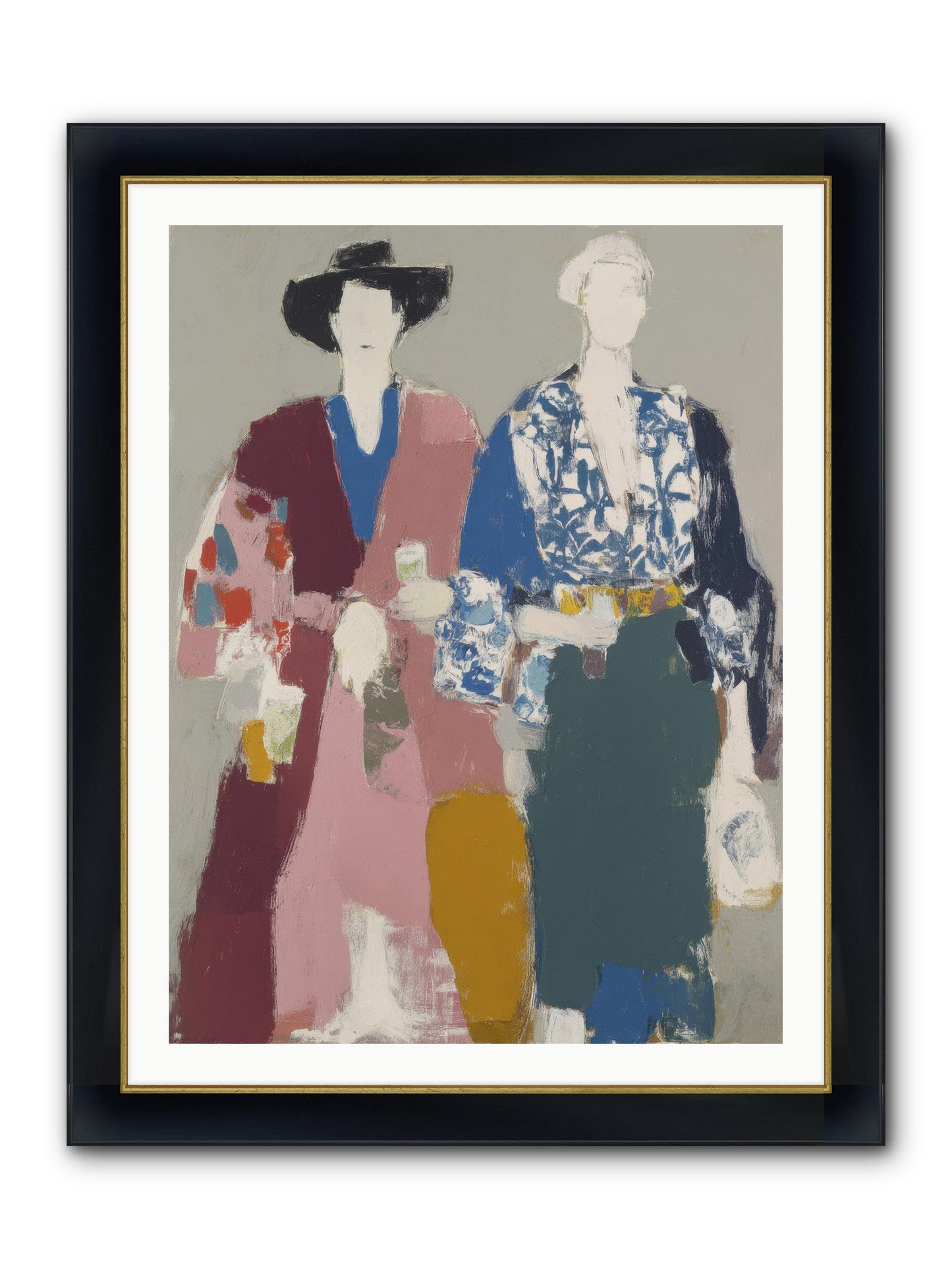 Society Of Afternoon Rituals Framed Print - Wide Black w/Gold 30x40