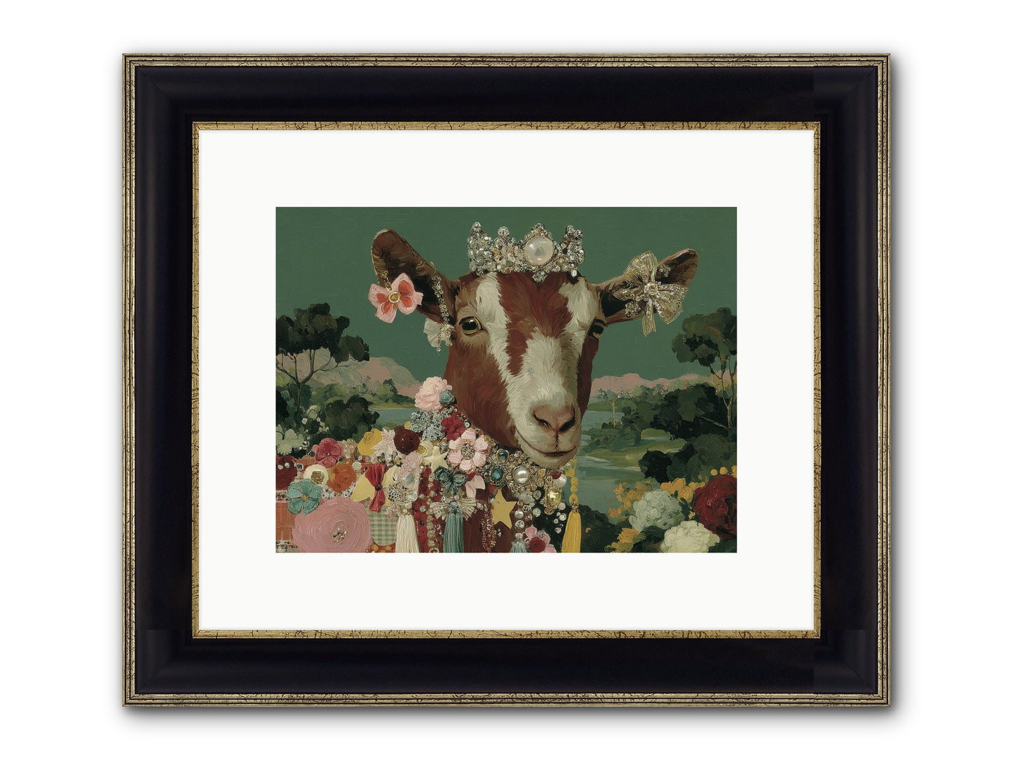 Society Of Blooming Souls Framed Print - Black & Gold 12x9