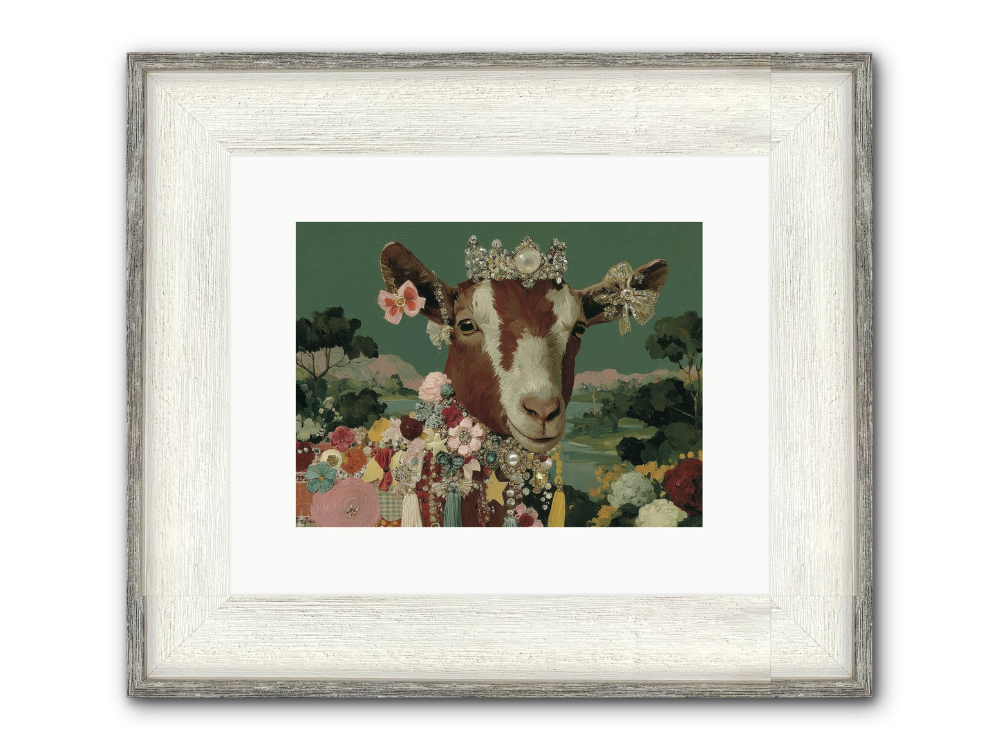 Society Of Blooming Souls Framed Print - Driftwood White 12x9