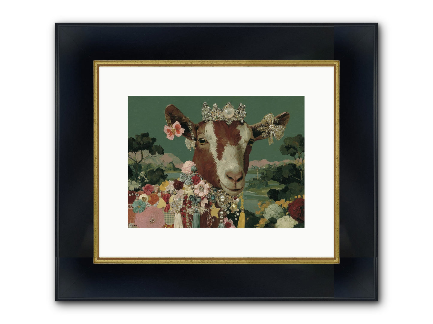 Society Of Blooming Souls Framed Print - Wide Black w/Gold 12x9
