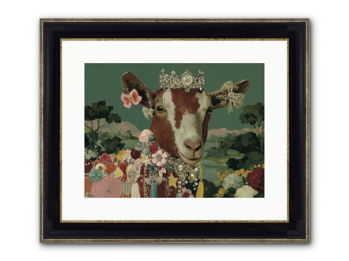 Society Of Blooming Souls Framed Print - Black & Gold 16x12