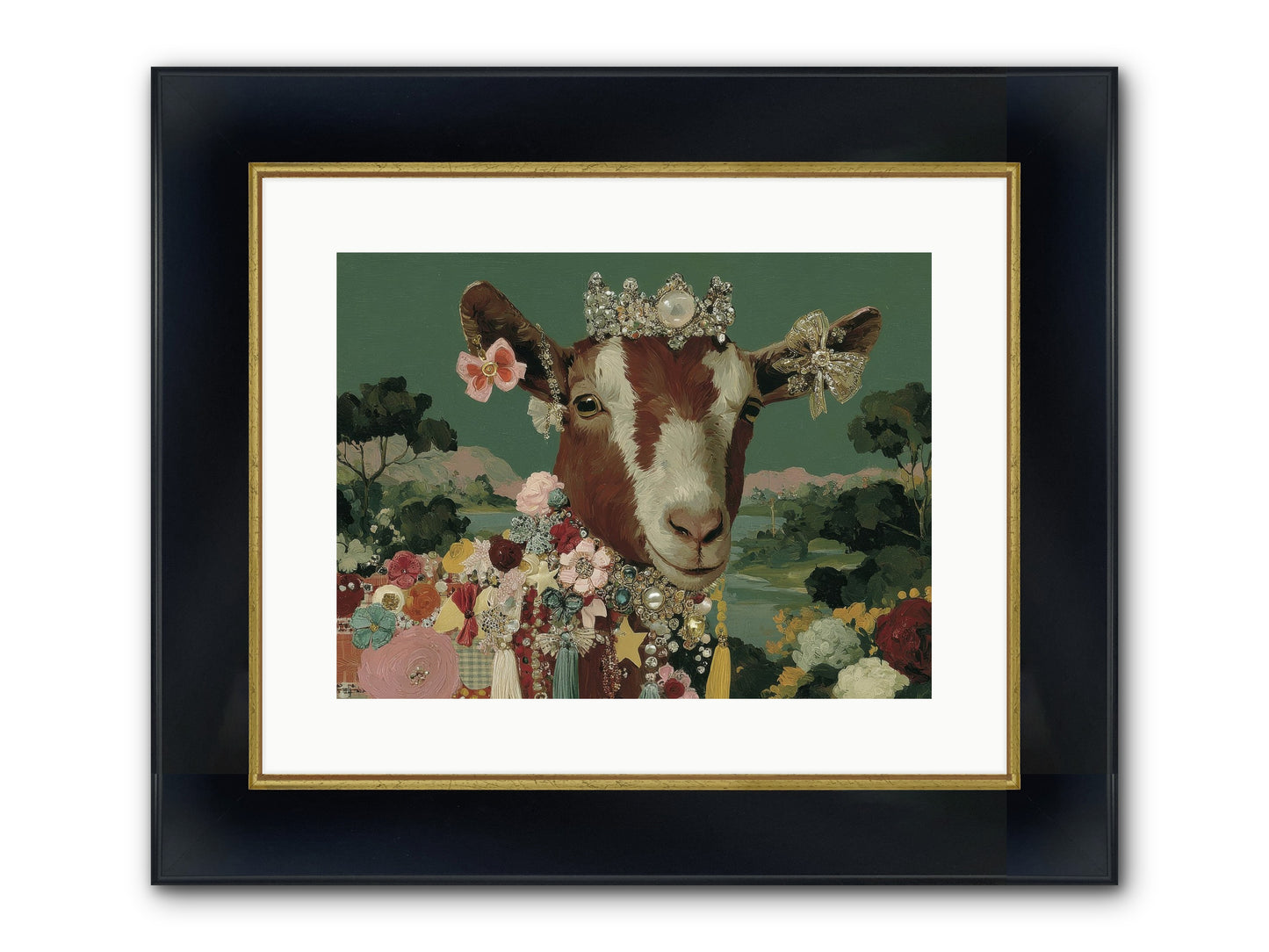 Society Of Blooming Souls Framed Print - Wide Black w/Gold 16x12