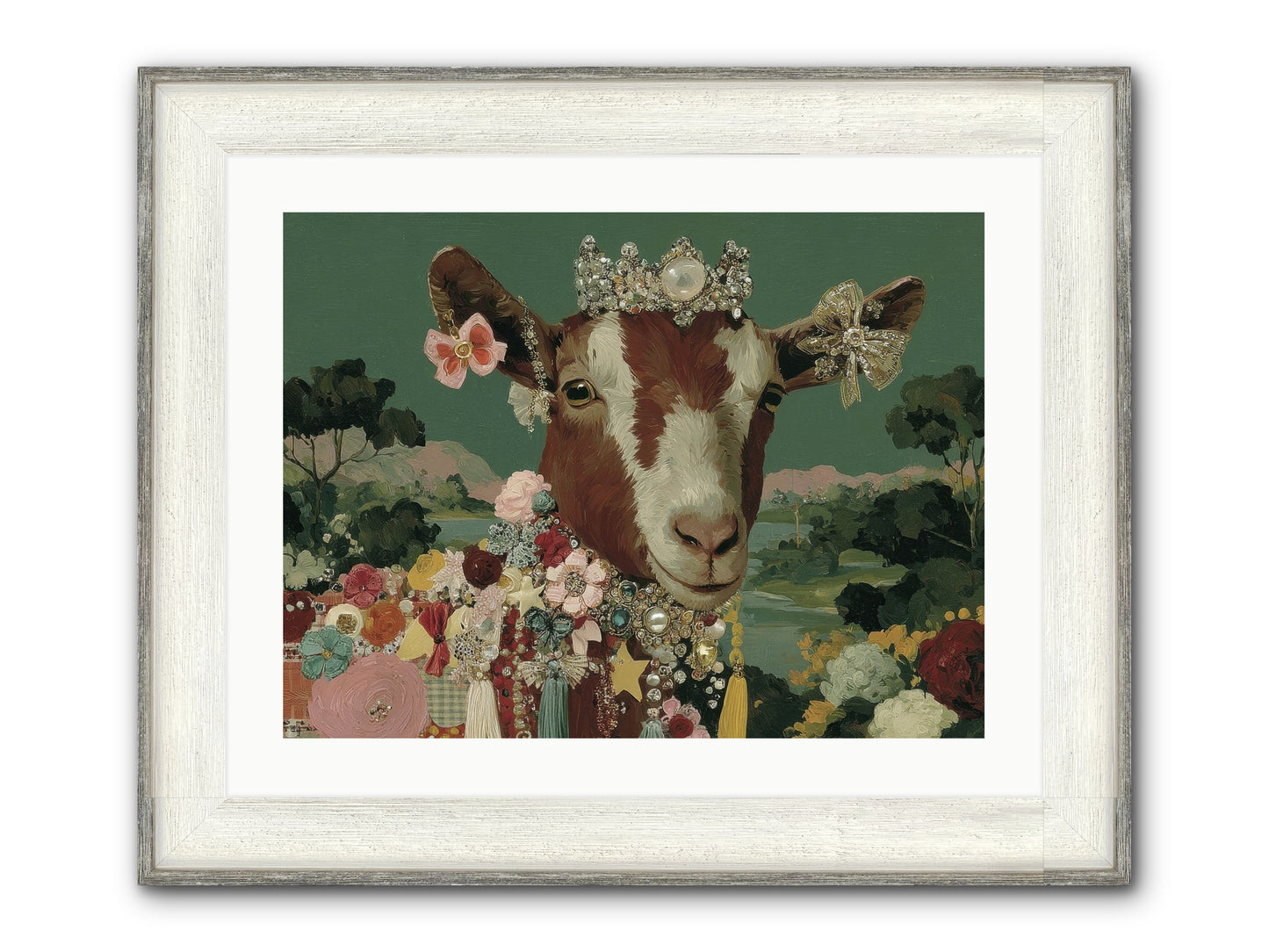 Society Of Blooming Souls Framed Print - Driftwood White 24x18