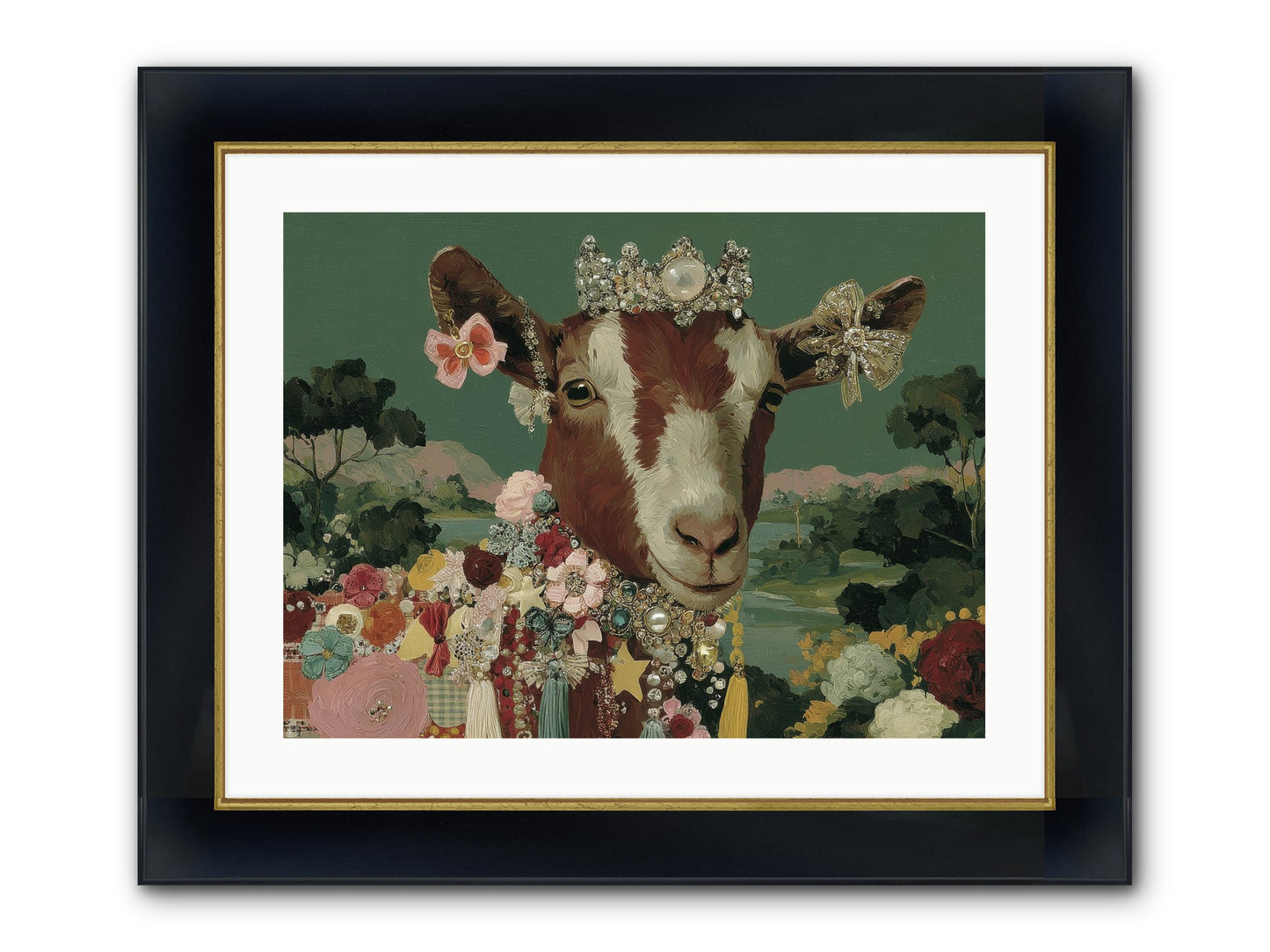 Society Of Blooming Souls Framed Print - Wide Black w/Gold 24x18