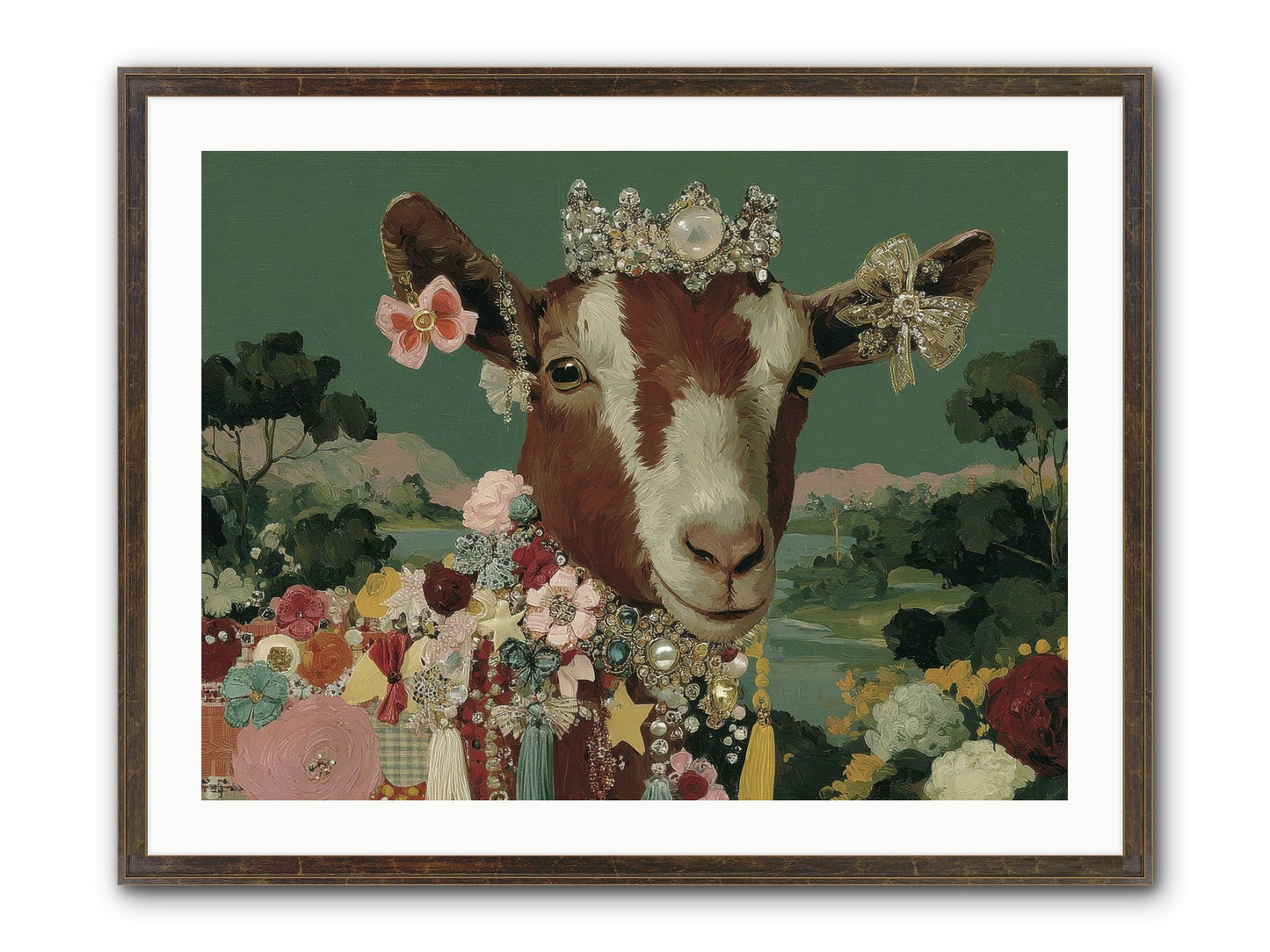 Society Of Blooming Souls Framed Print - Slimwoods Black/Gold 32x24