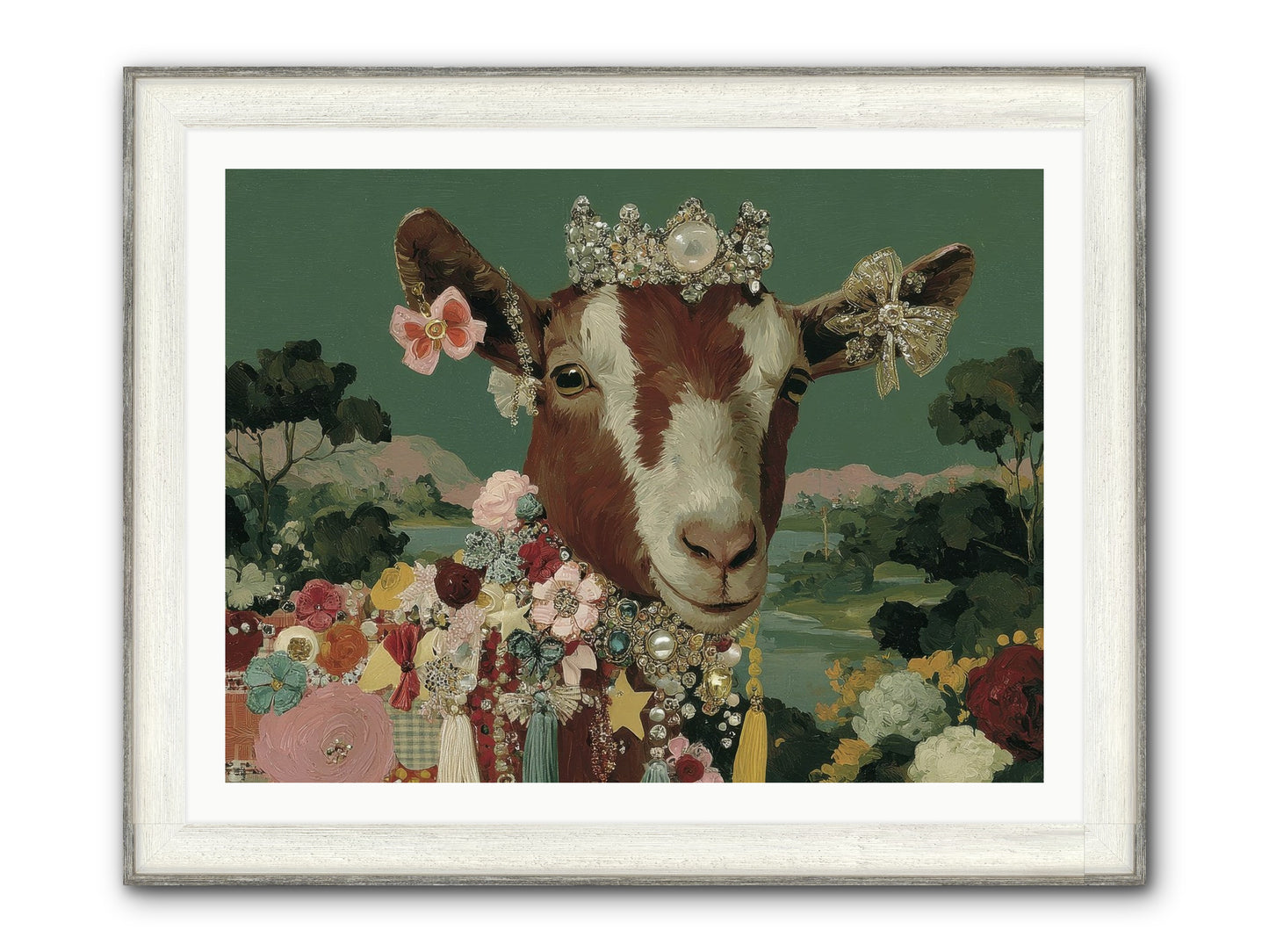 Society Of Blooming Souls Framed Print - Driftwood White 40x30