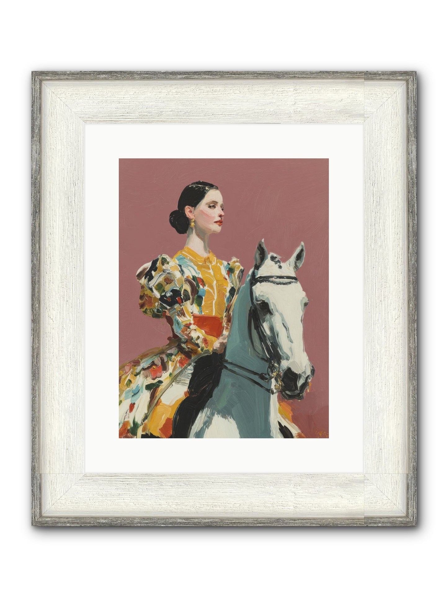 Soft Blur Of Becoming Framed Print - Driftwood White 12x16