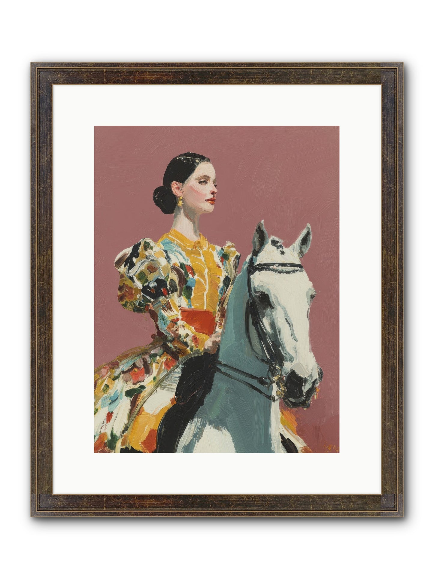 Soft Blur Of Becoming Framed Print - Slimwoods Black/Gold 12x16