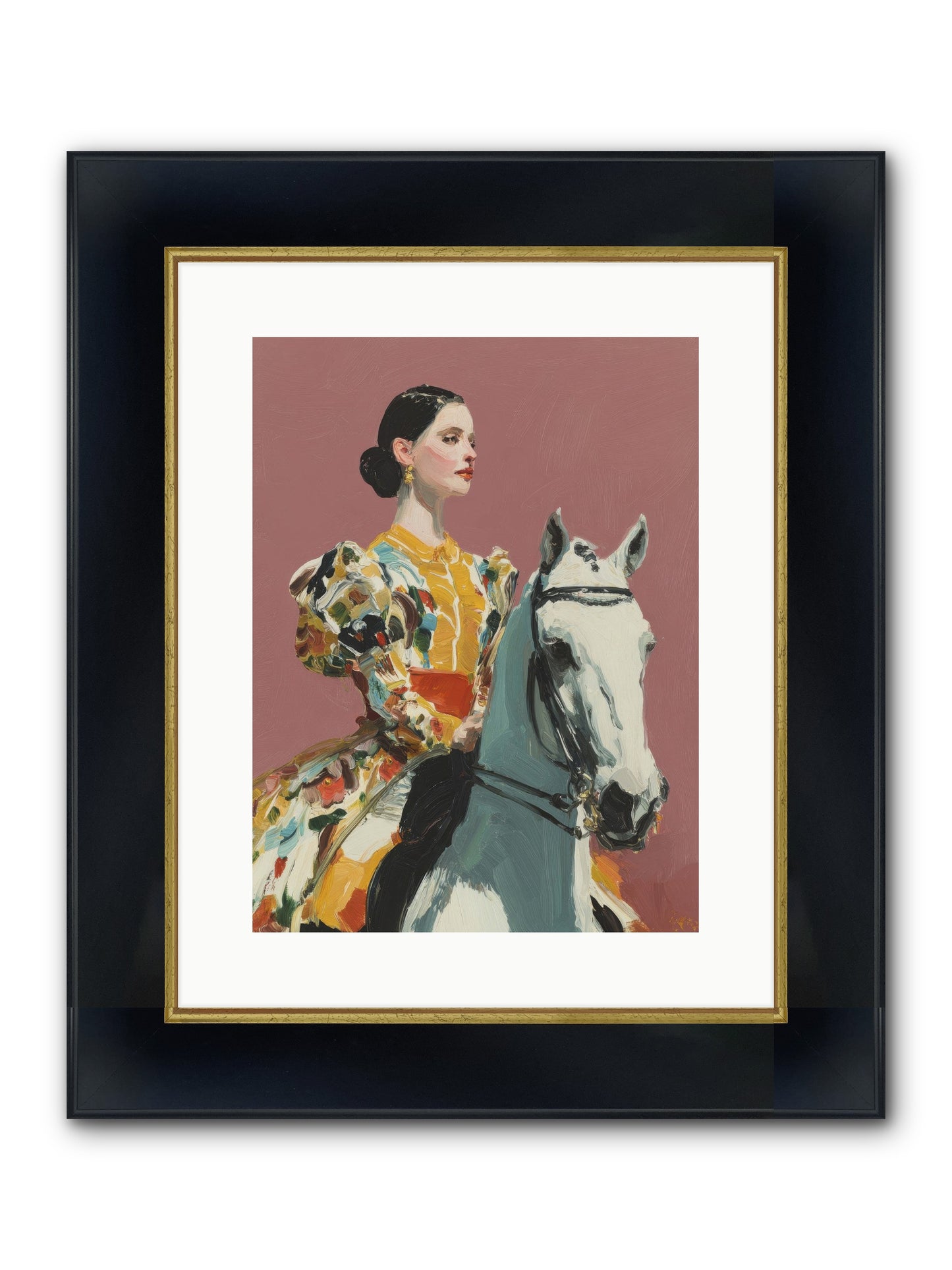 Soft Blur Of Becoming Framed Print - Wide Black w/Gold 12x16