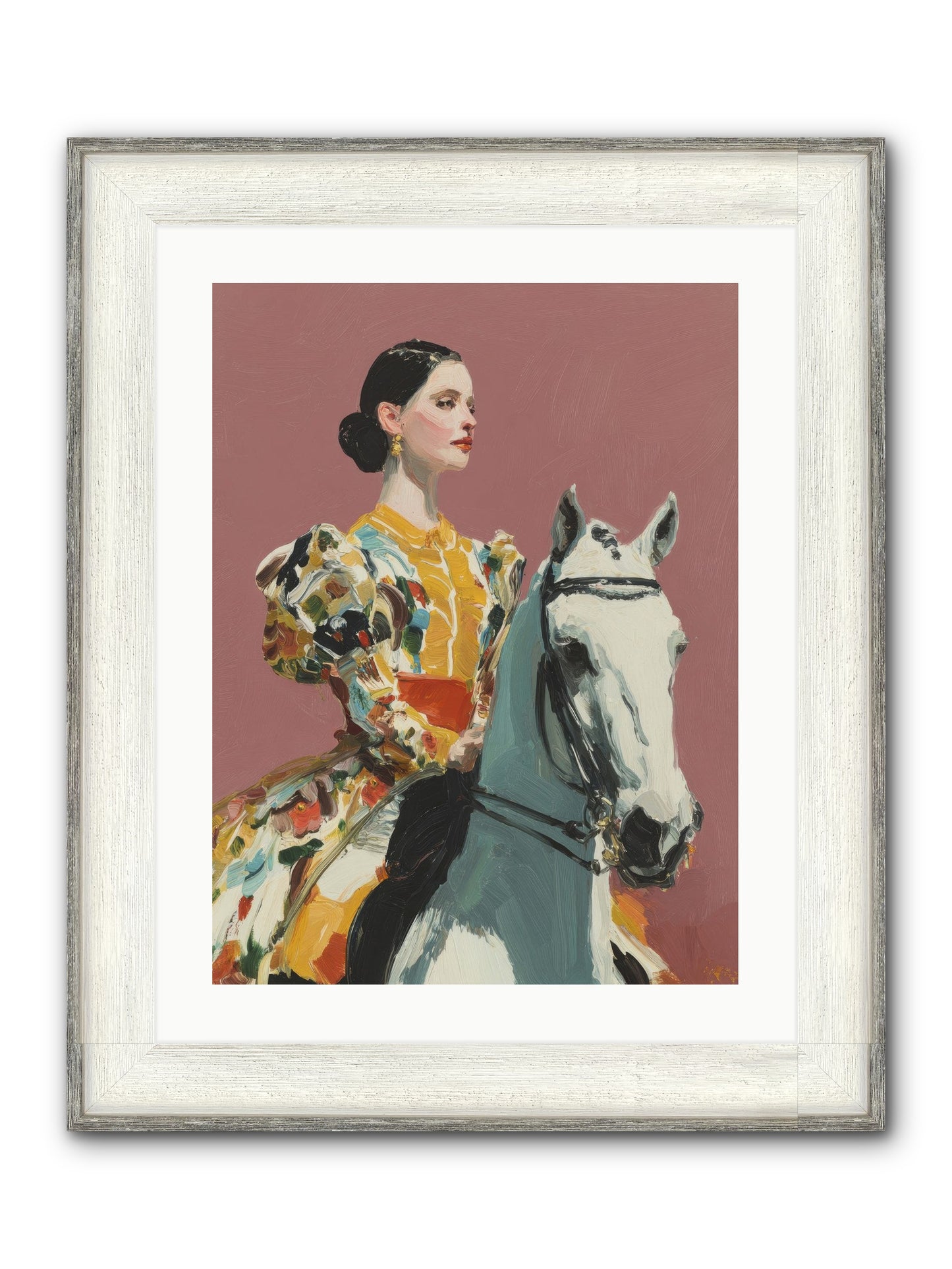 Soft Blur Of Becoming Framed Print - Driftwood White 18x24
