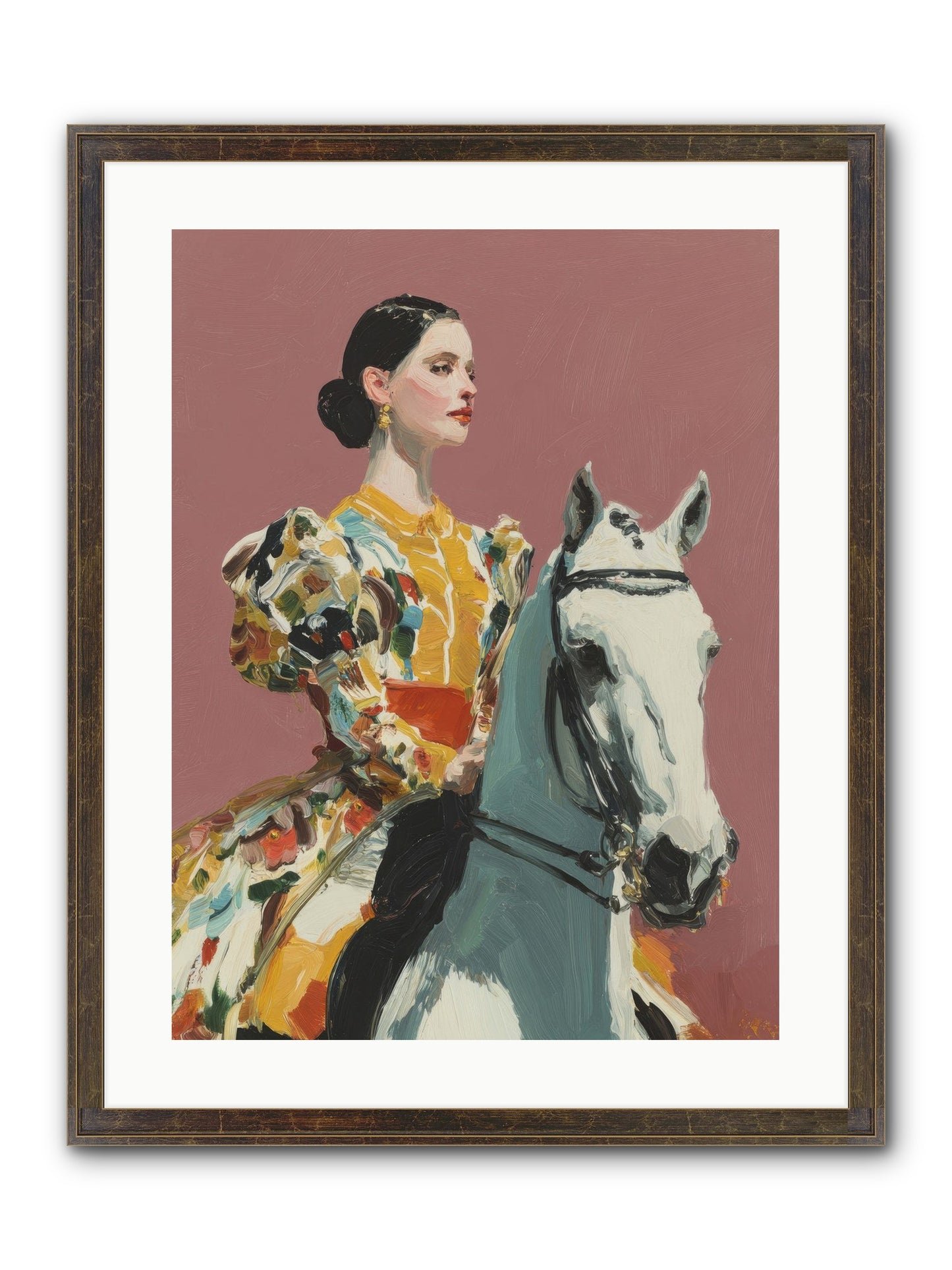 Soft Blur Of Becoming Framed Print - Slimwoods Black/Gold 18x24