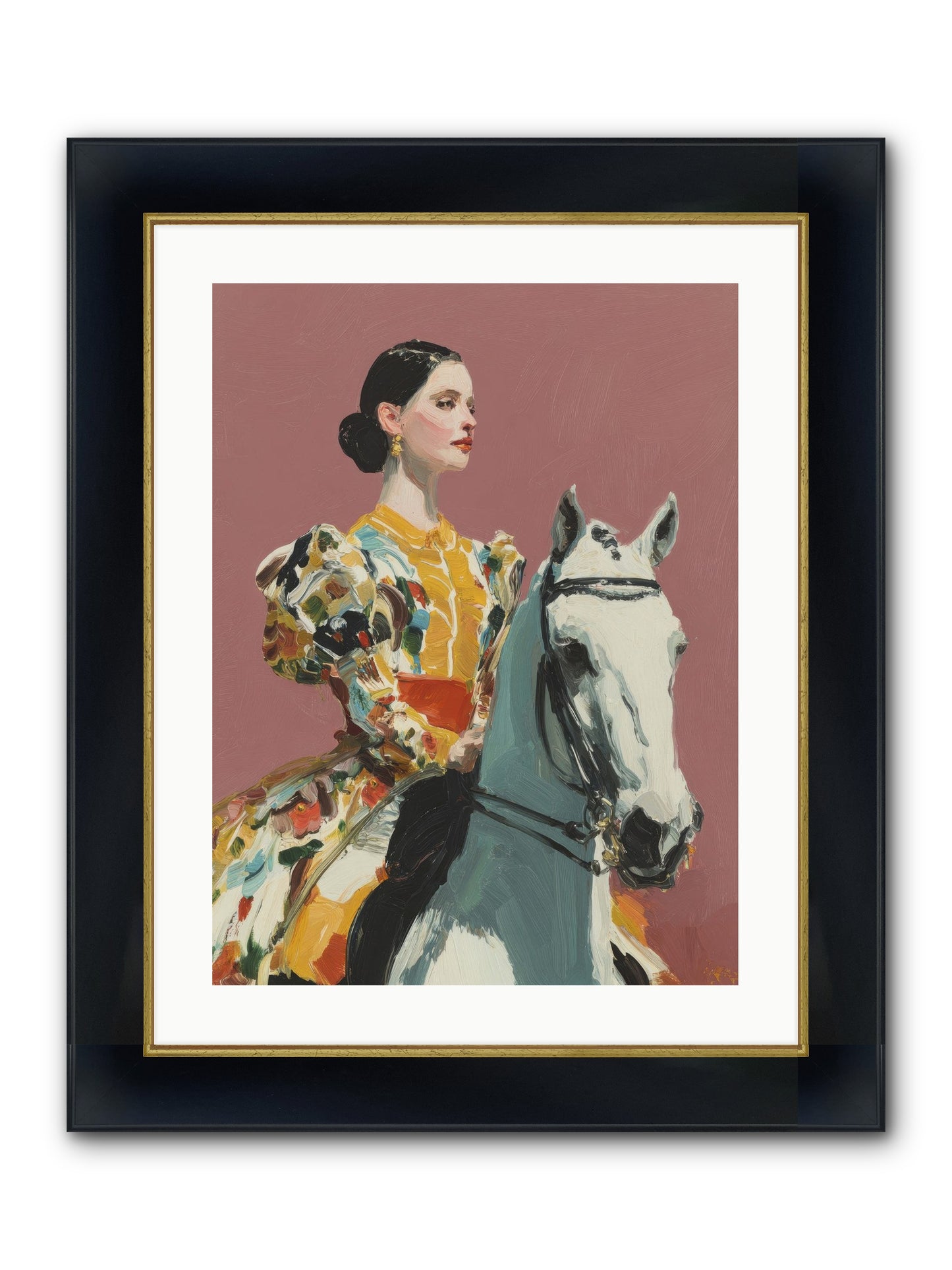 Soft Blur Of Becoming Framed Print - Wide Black w/Gold 18x24