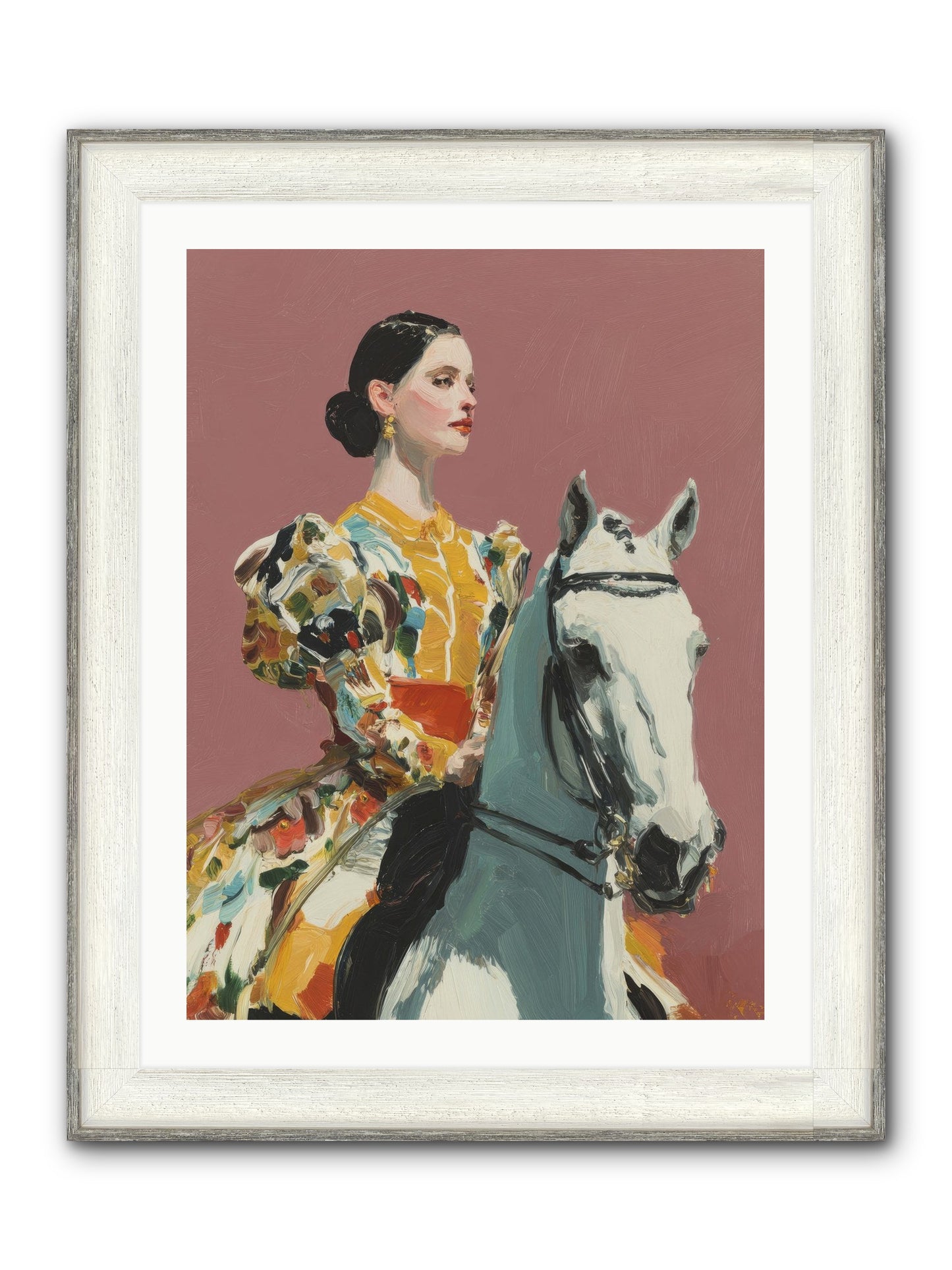 Soft Blur Of Becoming Framed Print - Driftwood White 24x32