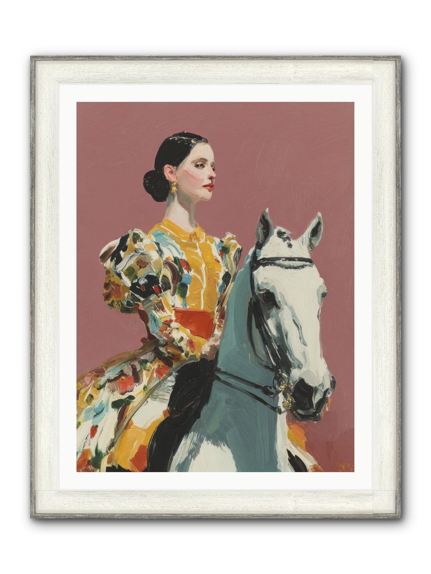 Soft Blur Of Becoming Framed Print - Driftwood White 30x40