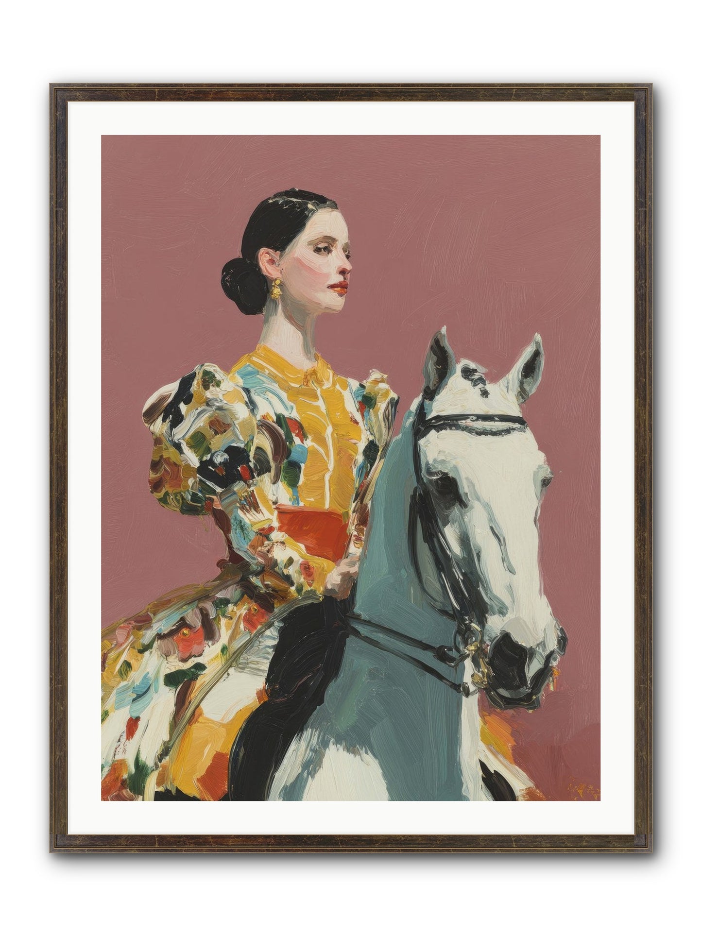 Soft Blur Of Becoming Framed Print - Slimwoods Black/Gold 30x40