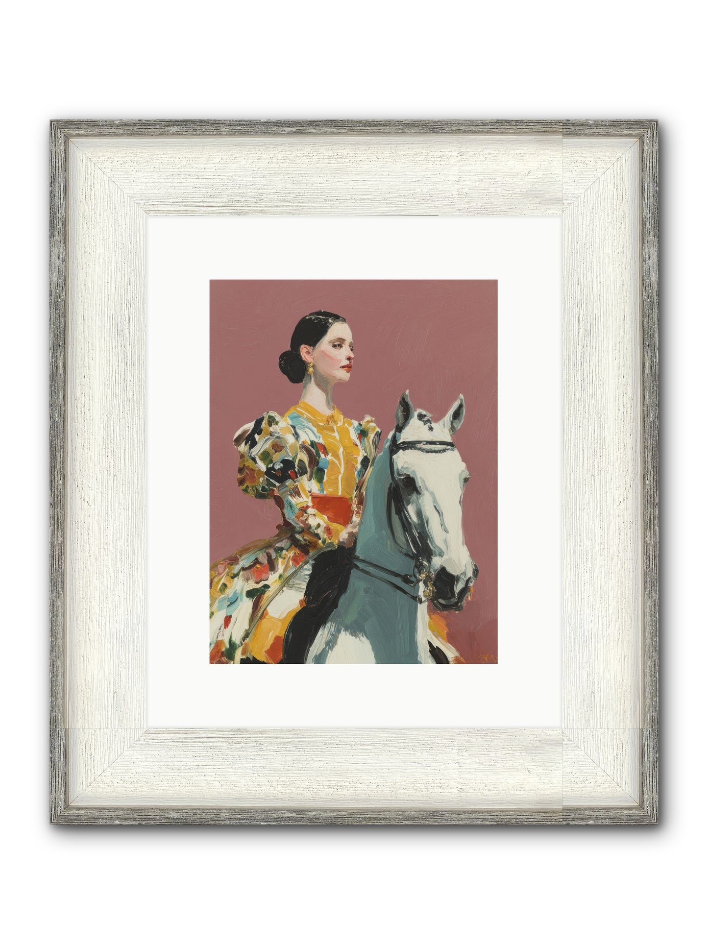 Soft Blur Of Becoming Framed Print - Driftwood White 9x12
