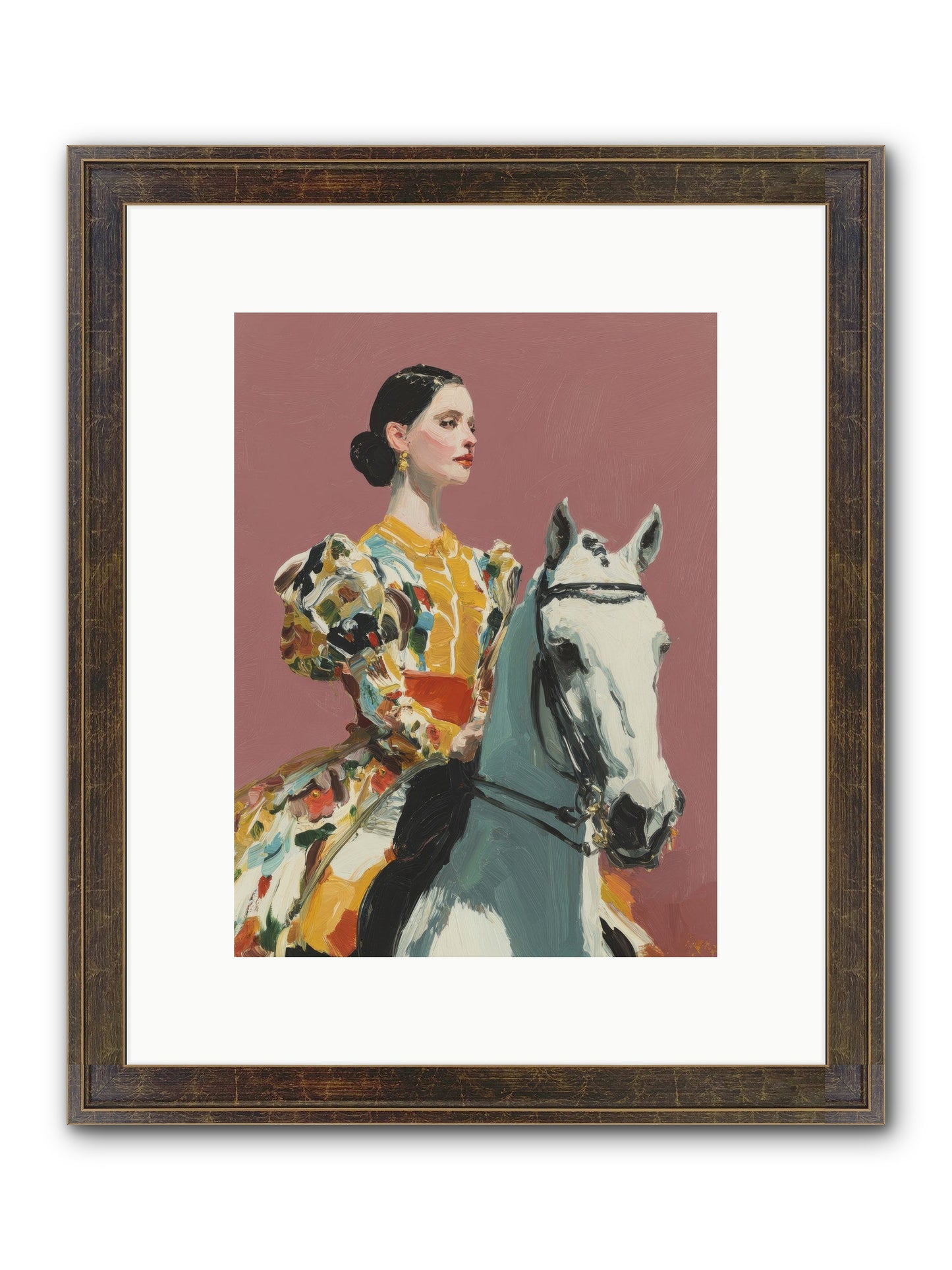 Soft Blur Of Becoming Framed Print - Slimwoods Black/Gold 9x12